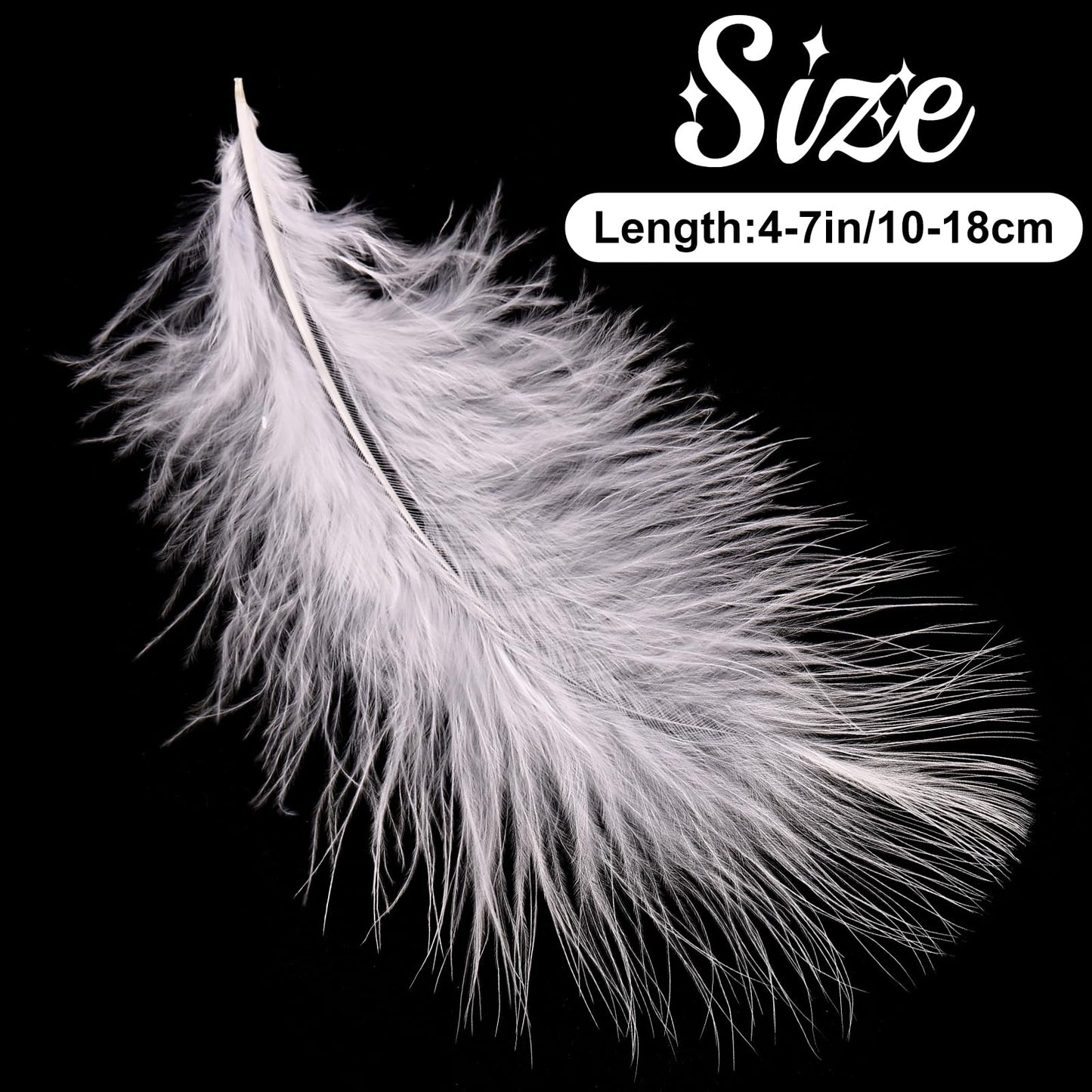 Fluffy Turkey Marabou Feathers 100pcs for Craft Dream Catcher Decoration - 4-7Inches Natural Feathers (Green) BST220