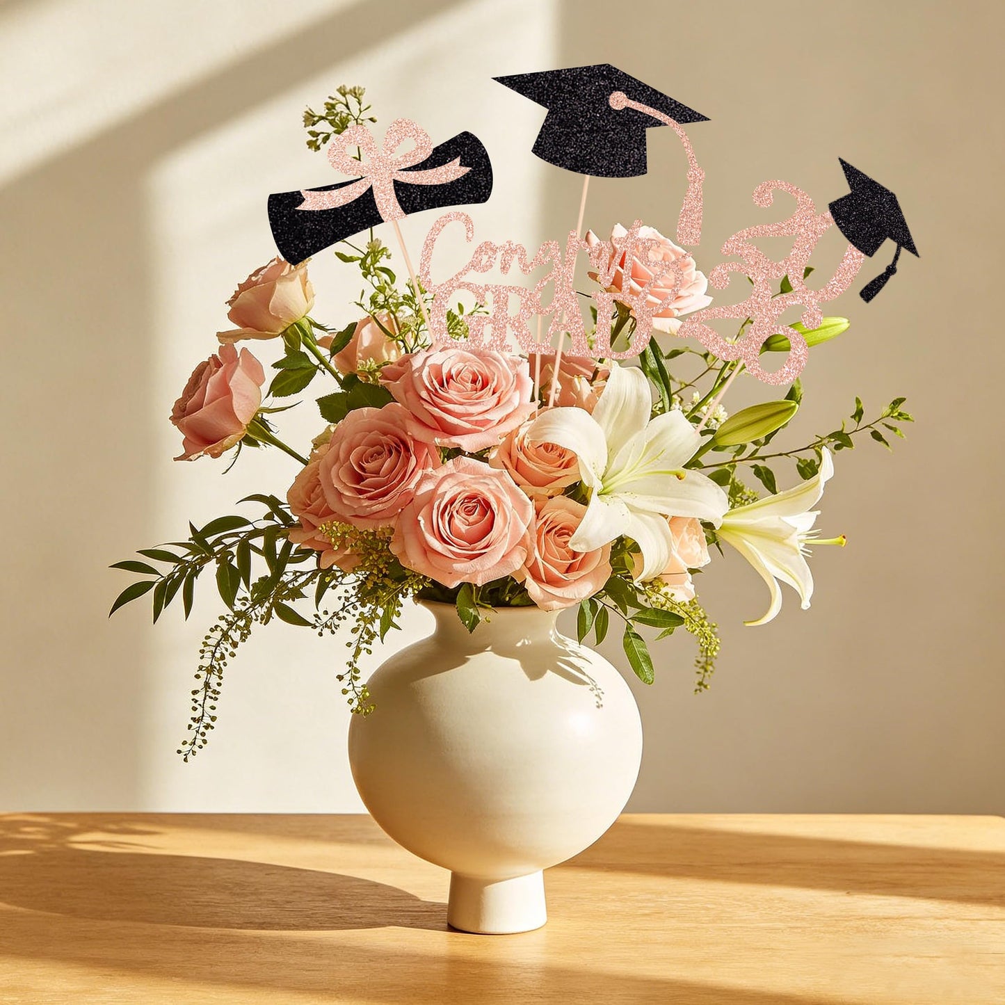 Graduation Centerpieces Class of 2026, 16 PCS Red Blue Double-Sided Table Toppers, Congrats Grad Party Decorations Supplies (Set of 4 Designs) WN420