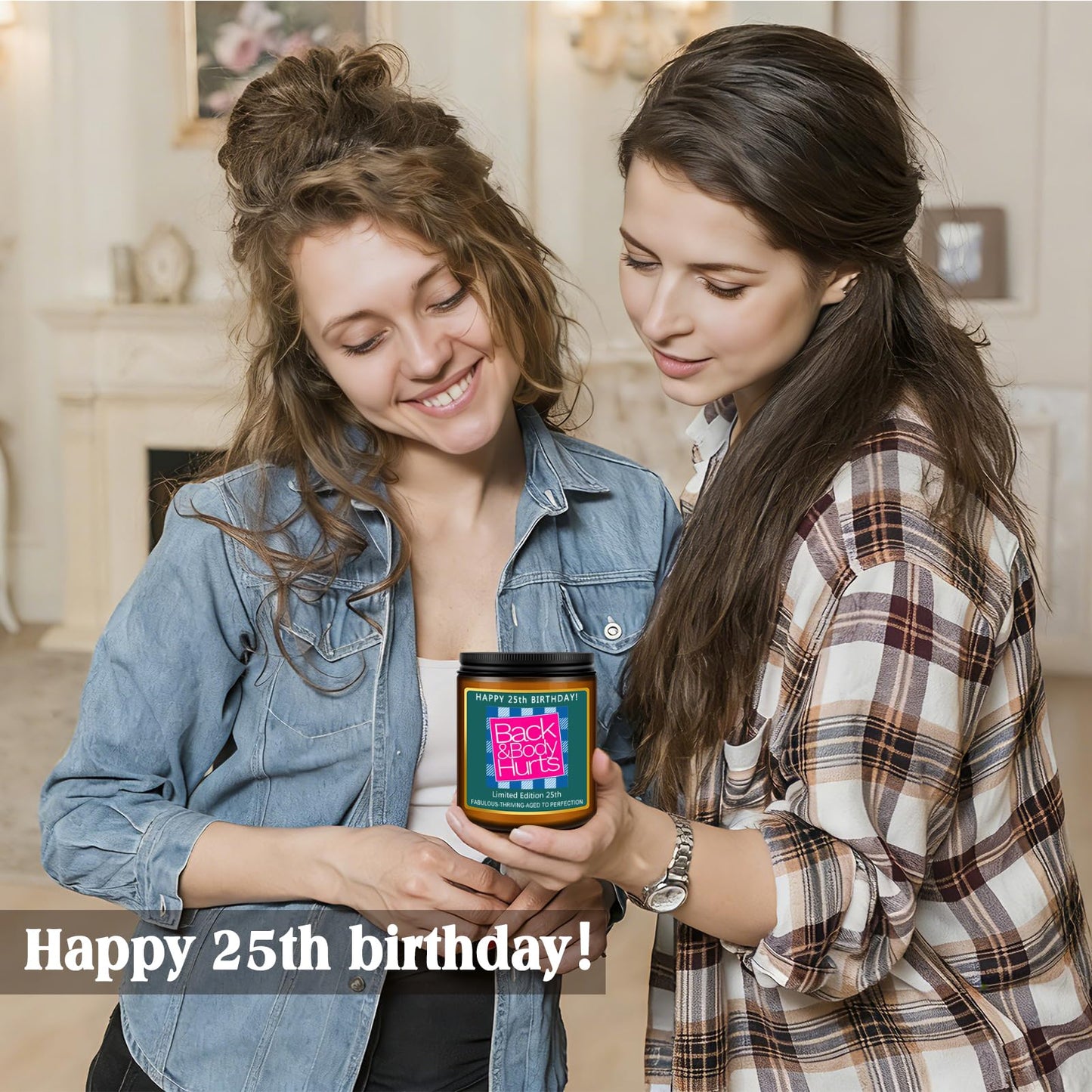 Happy 80th Birthday Decorations Gifts for Women Men, 80th Birthday Candles for Her Him, Funny 80 Years Old Ideas- Lavender Scented Candle BST326L