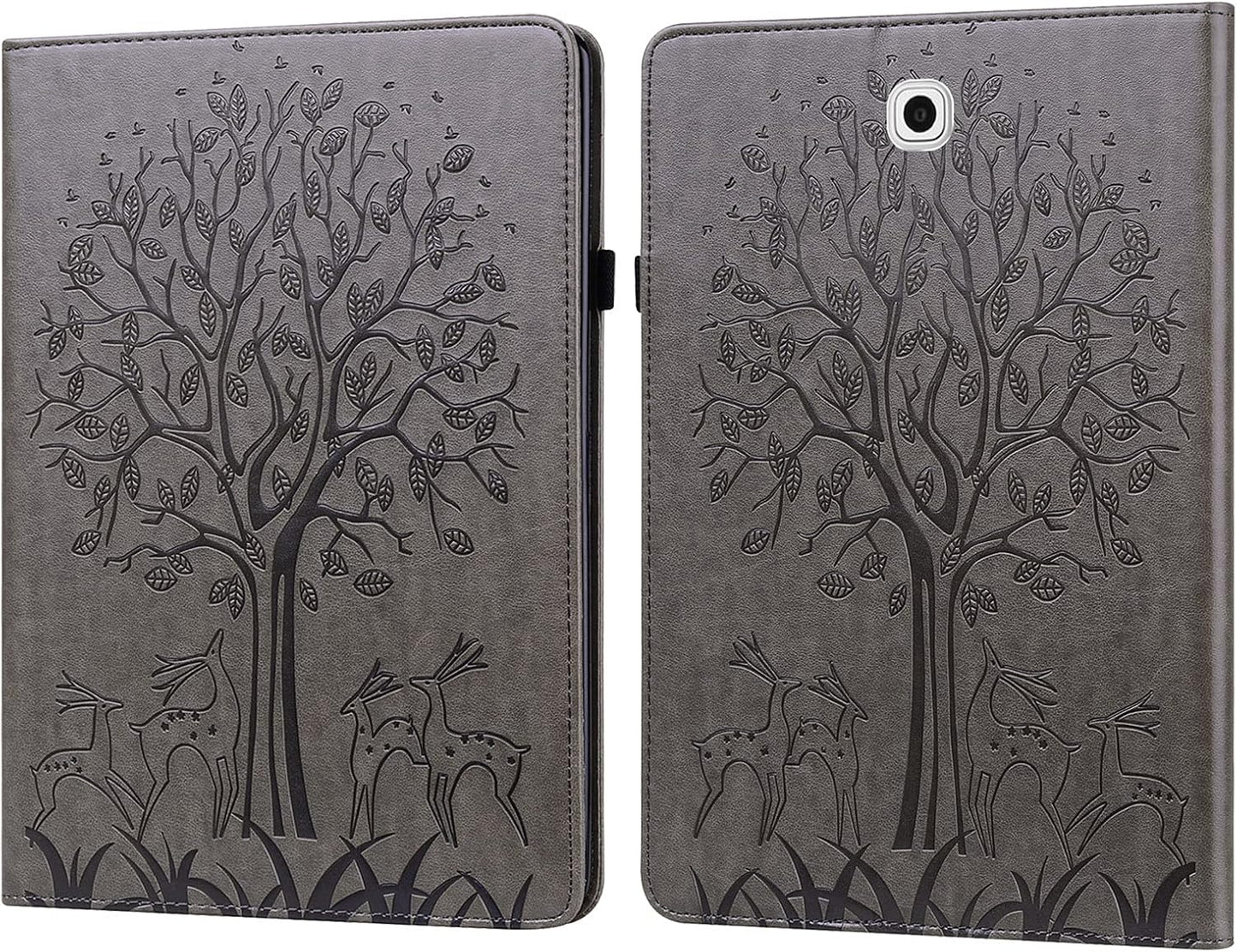 ALILANG Case for Samsung Galaxy Tab S2 9.7 Inch Case (SM-T810/T815/T813), PU Leather Card Slot Shockproof Smart Cover for Tablet Samsung Tab S2 Case-Gray WN420