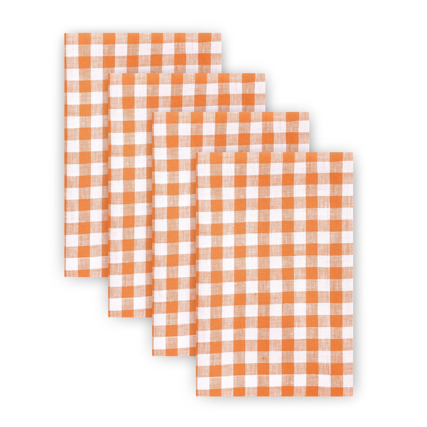 Solino Home 100% Linen Napkins Hydrangea Blue Check, 20 x 20 in, Set of 4 | Gingham Check Cloth Napkins for everyday meals, hosting and gifting; gingham checkered weave; Pure Linen; OEKO-TEX Certified BST326SOLH