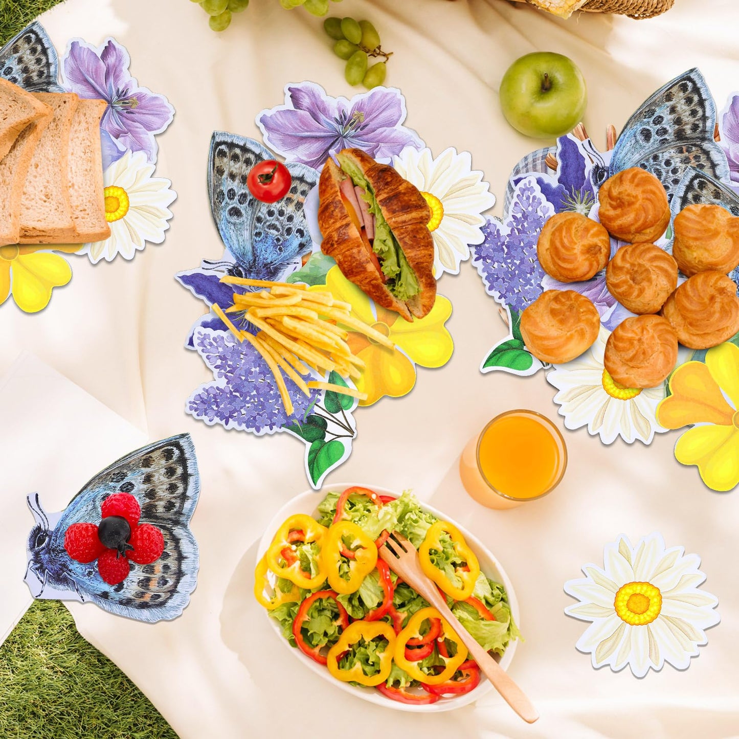 Gersoniel 90 Pcs Parchment Paper Leaves, 8.66 Inch Spring Charcuterie Board Parchment Paper Leaves Cheese Decorative for Table Festival Party Serving BST220