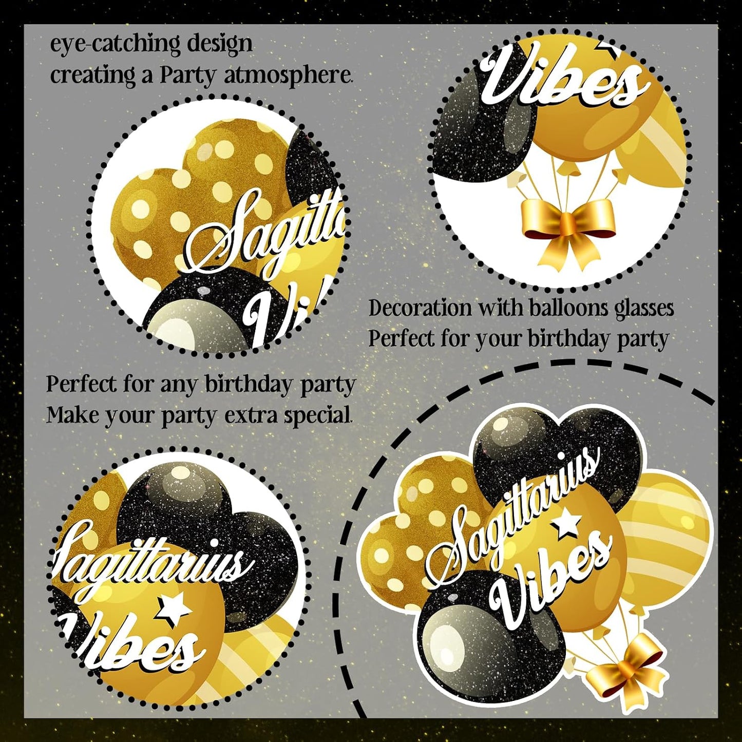 Sagittarius Birthday Honeycomb Centerpieces Party Decorations, Black Gold Zodiac Sagittarius Honeycomb Centerpieces for Horoscope, Astrology November December Bday Party Decorations, Favors BST220