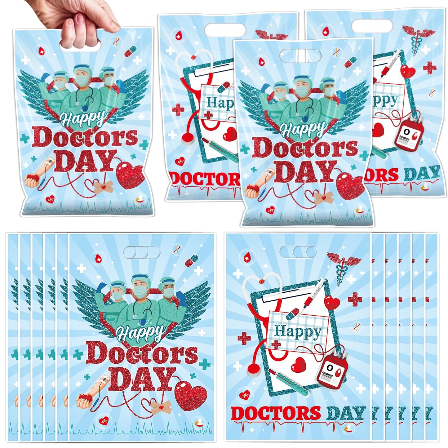 Falueqg Hibachi Party Decorations - 50 Pcs Hibachi Japanese Goodie Candy Gift Bags Fans Cherry Blossom Patterns Party Favors for Chinese Japanese Birthday Baby Shower Decor BST326H