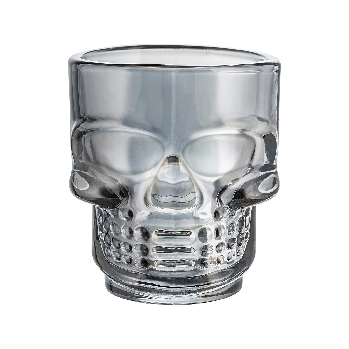 Set of 6 Skull Shot Glasses – 1.75 oz Glass Novelty Drinkware for Halloween Parties, Cocktail Bars & Home Decor-2