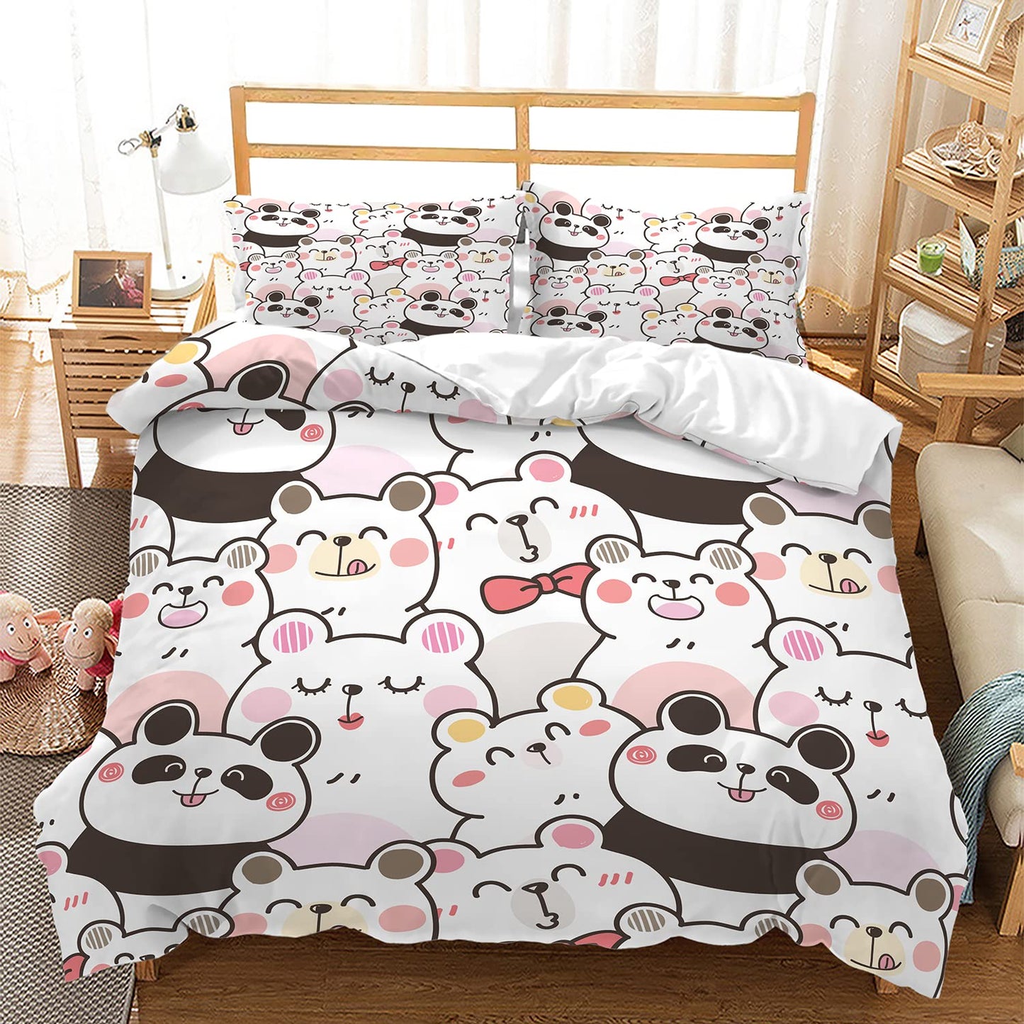 CVHOUSE Deer Hunting Duvet Cover Full Size,American Flag Bedding Set,Deer Theme Comforter for Boys Kids Teens,1 2 Pillowcases 3 Piece Full 79'x89' BST220