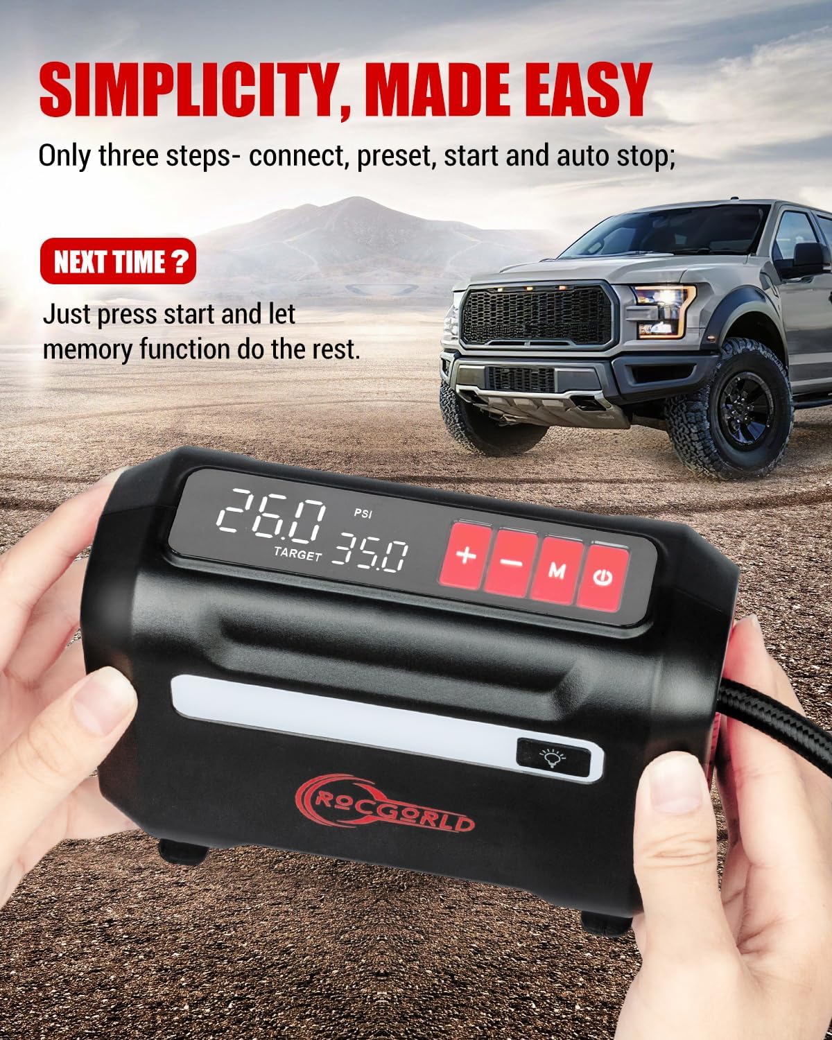ROCGORLD R8 Tire Inflator Portable Air Compressor 69