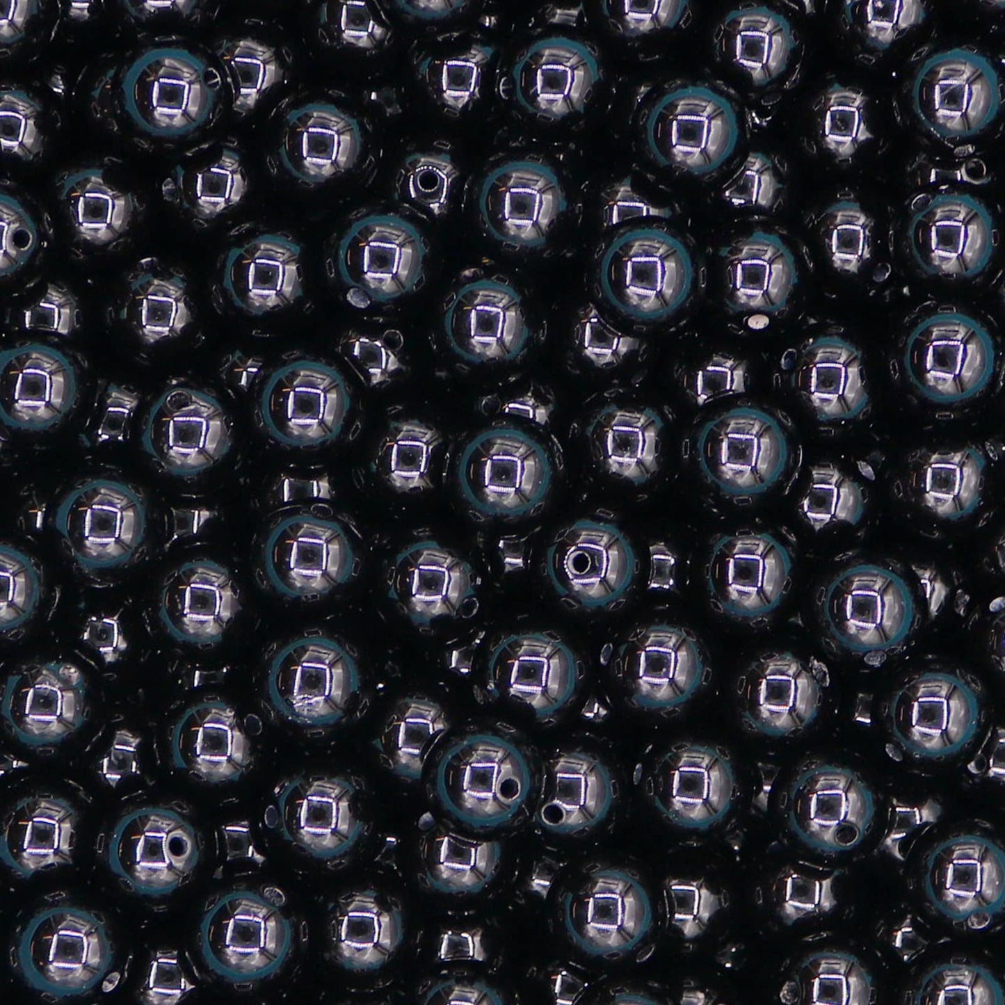 600 Pieces Black Beads for Jewelry Making, Bulk 6mm Colorful Acrylic Beads, Acrylic Round Loose Ball Beads with 1.5mm Hole for Bracelets Necklaces Earring Making Supplies BST220