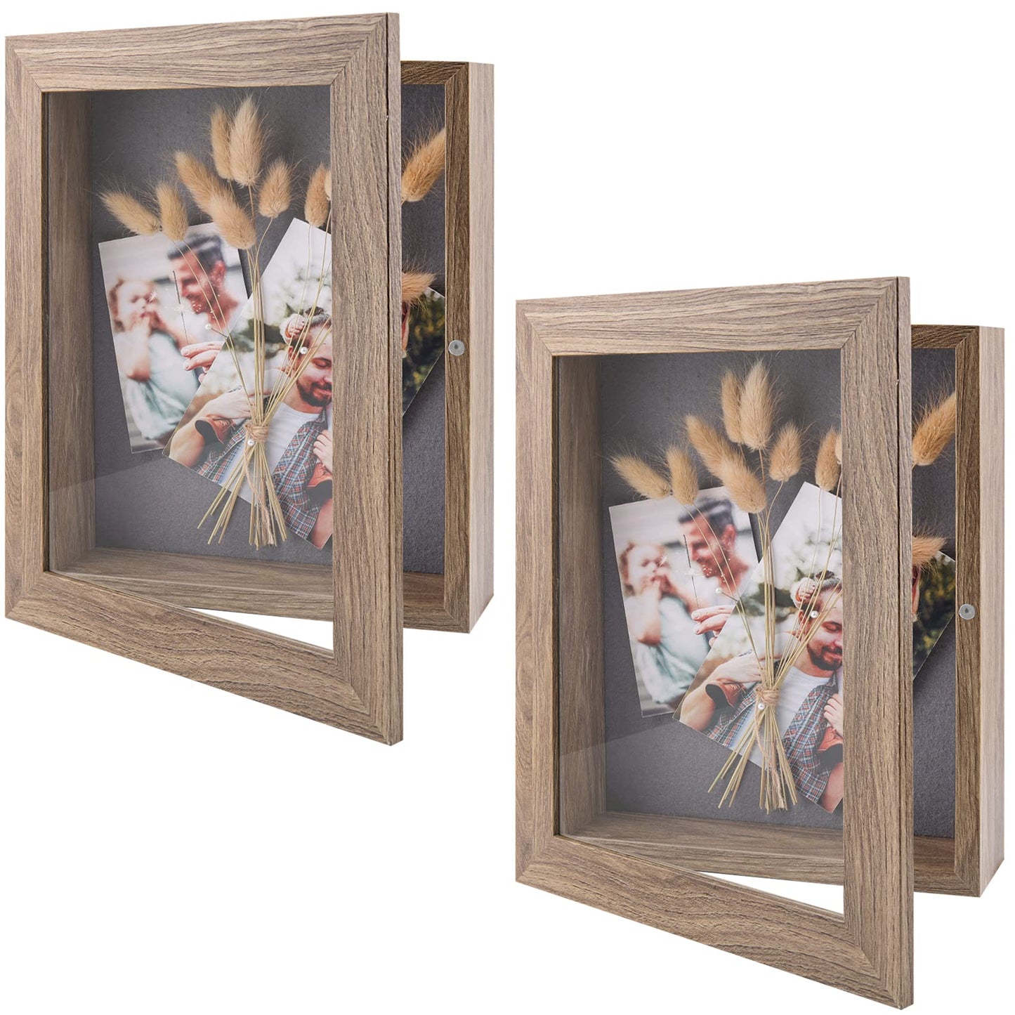Golden State Art 11x14 Shadow Box Frame Display Case - 2 inch Depth Great for Collages, Collections, Mementos, 6 Pins Included (White, 1 Pack) BST326H
