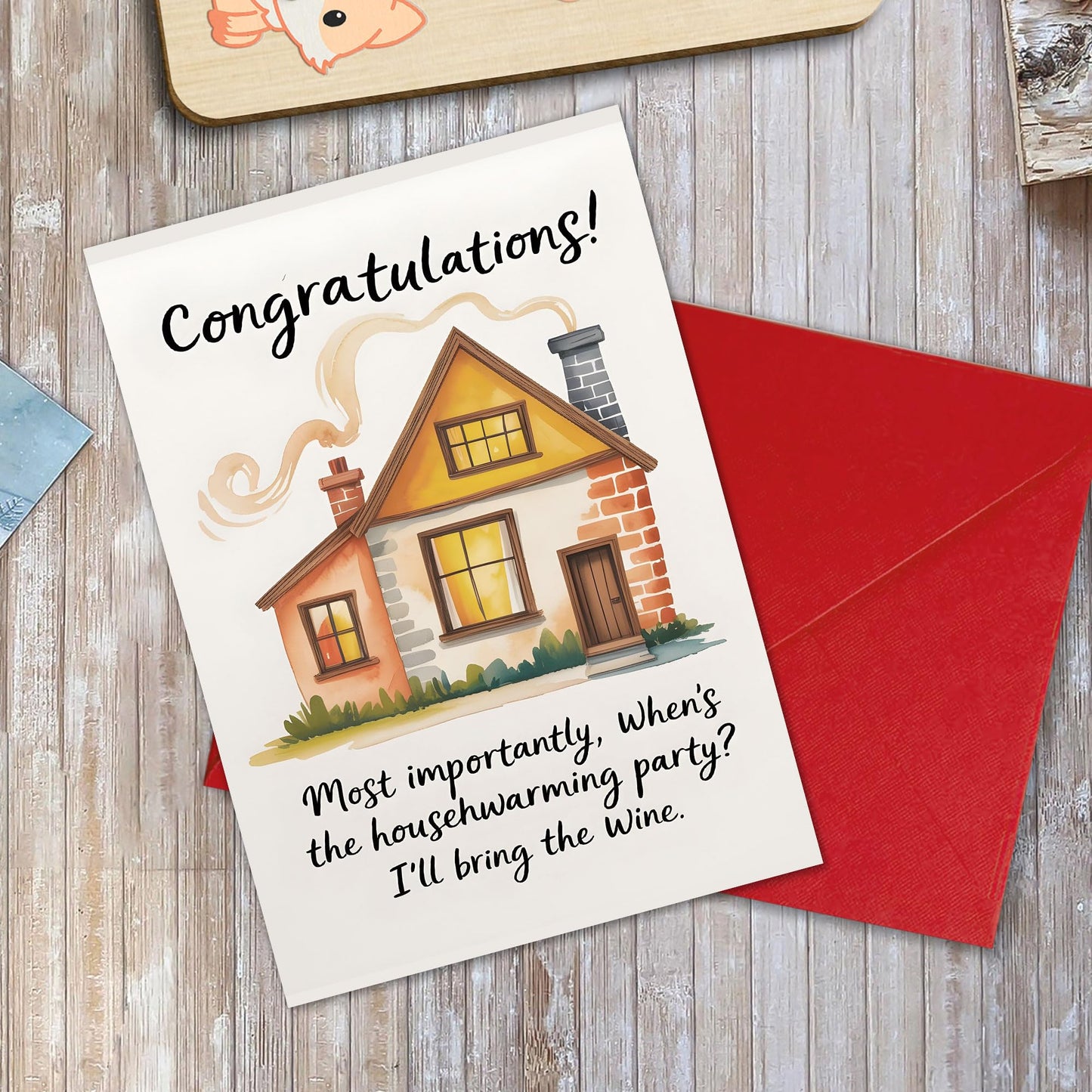 Congrats on Your New Home Housewarming Greeting with Gold Lettering and Key Design, Funny Congratulations Gift for New Homeowners, First-Time Buyers, Friends, Neighbors, Real Estate Clients Single 5.3''x8'' with Envelope BST326L