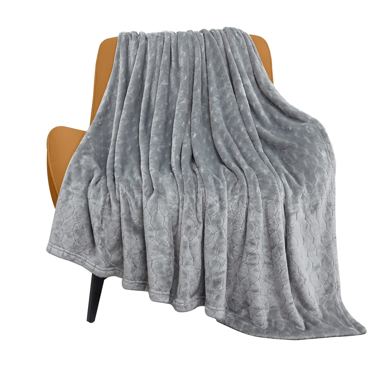 TOONOW Fleece Blanket Super Soft Cozy Throw Blanket 50" x 60", Lightweight Fuzzy Comfy Textured Flannel Blanket Warm Plush Throw Blankets for Couch, Sofa, Bed, Emerald WN420
