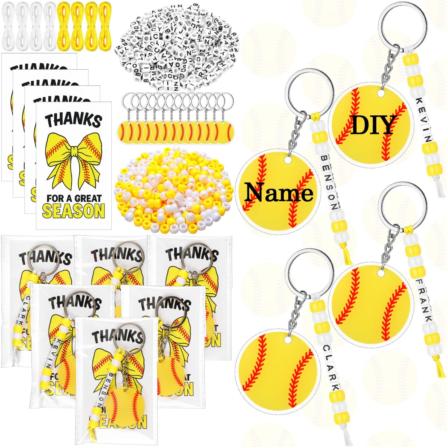 Suncalla 984 Pcs 24 Set Dinosaur Nugget Keychain Making Kit DIY Valentine's Key Chain Crafts Bead Adjustable Letter Beads Cards Strings Kit Gift Backpack Accessories Party Favors(Cute Color) WN420