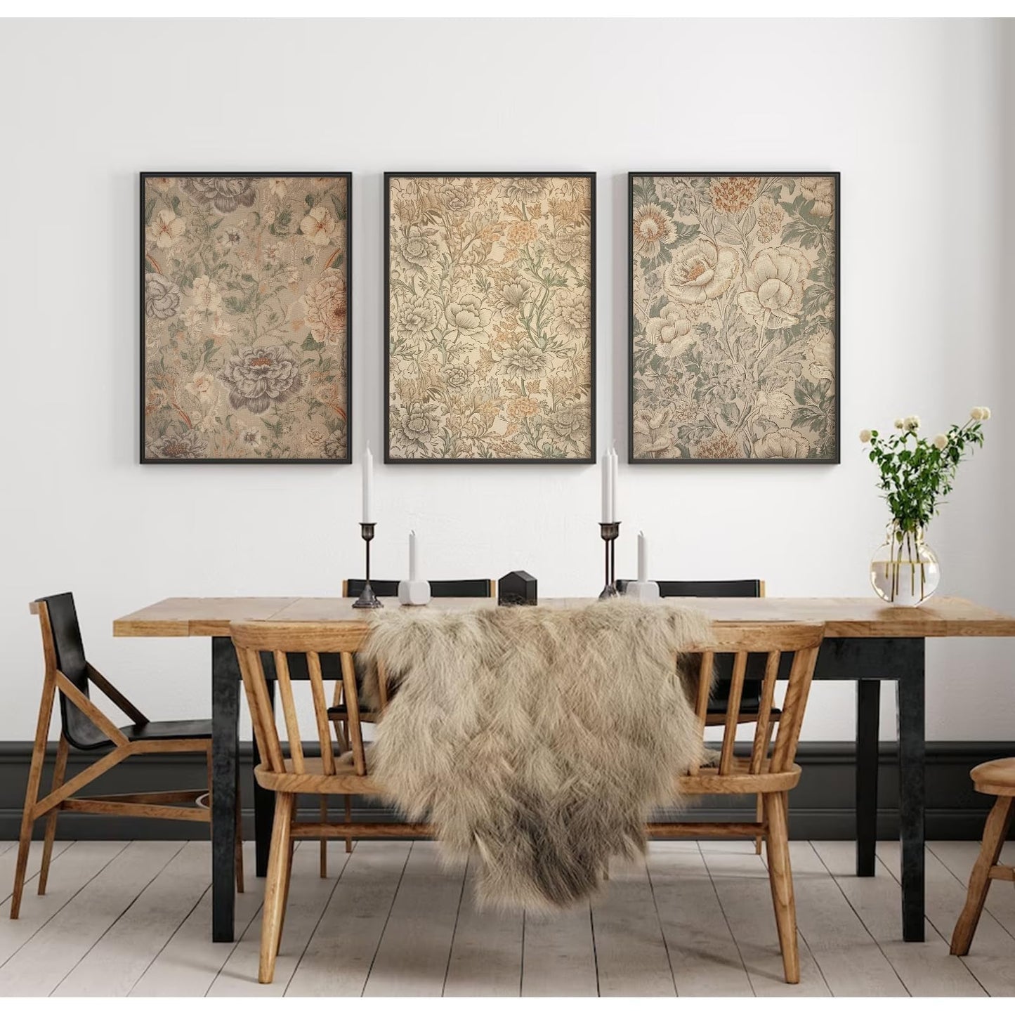 Matisse Abstract Wall Art Decor Pink Flower Canvas Pictures Picasso Aesthetic Wall Art Henri Matisse Prints Poster Abstract Flower Painting Market Artwork for Bedroom 12x16 Inch Unframed Set of 3 BST202