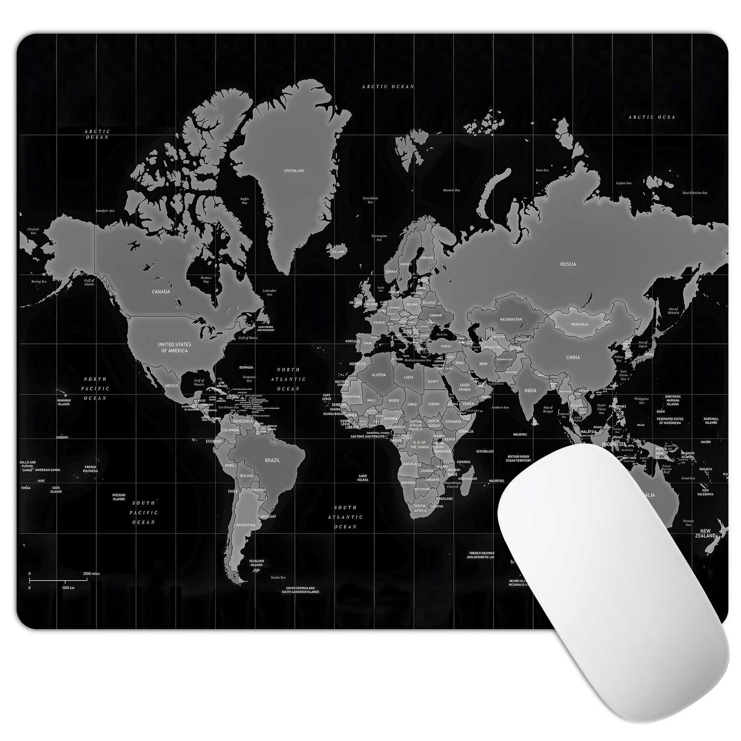 Square Mouse Pad with Non-Slip Rubber Base,Washable Square Cloth Mousepad, Non-Slip Rubber Base for Wireless Mouse for Computers, Laptop, Gaming, Office & Home WN420