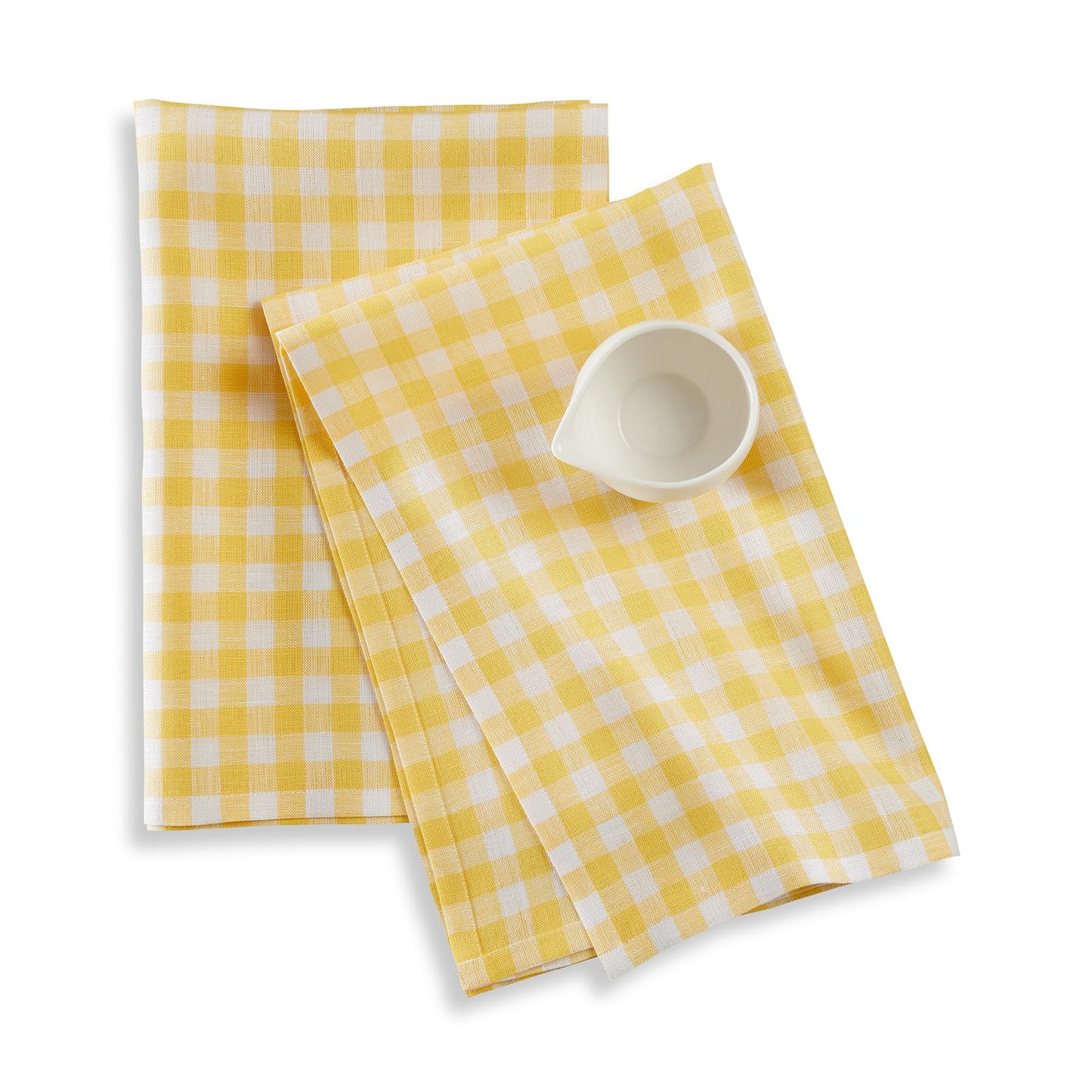Solino Home 100% Linen Tea Towels Blue Bell Check, 16.5 x 26.5 in, Set of 2 | Buffalo Check Tea Towels absorbent and quick drying; buffalo checkered weave, mitered corners; Pure Linen; OEKO-TEX Certified BST326SOLH