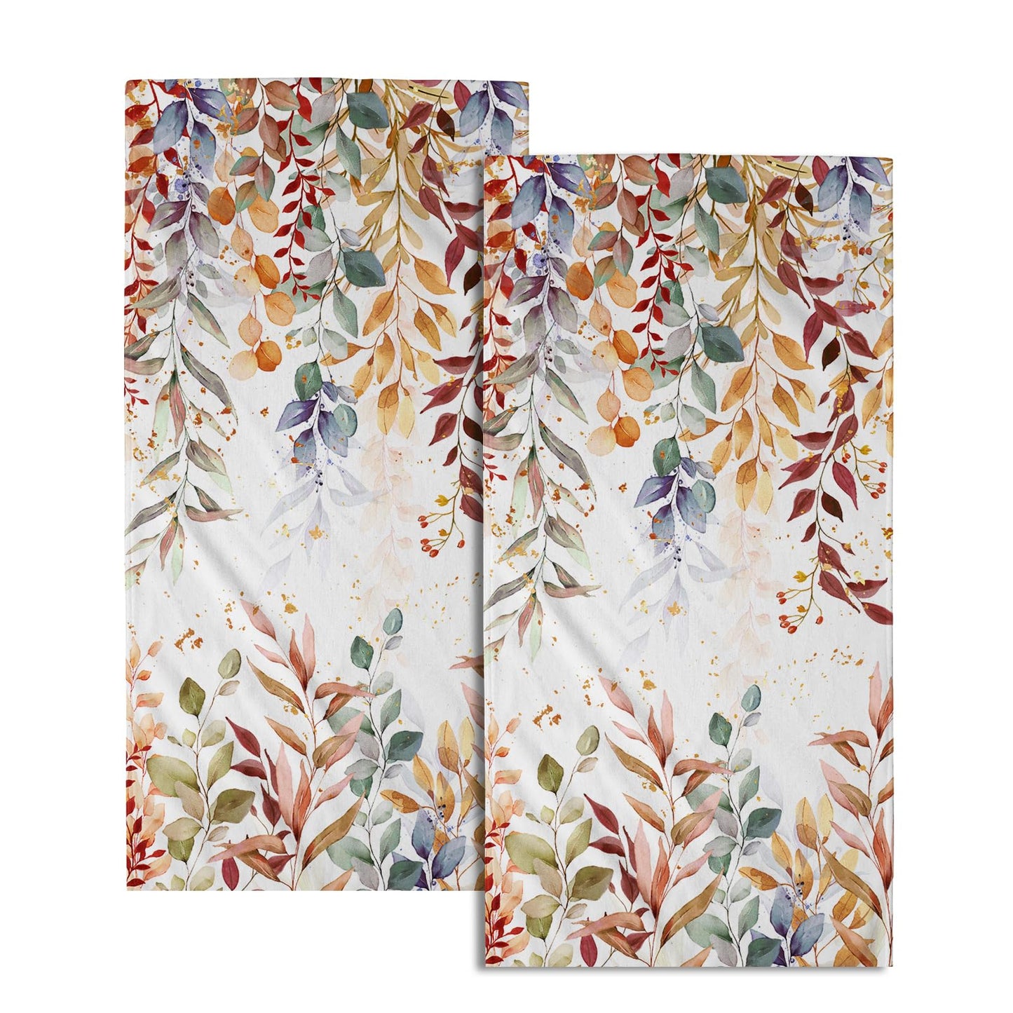 Imiss Coral Starfish Hand Towels for Bathroom，Nautical Coastal Seashell Guest Towels 14.4 x 28.3 Inch Set of 2 Soft Small Bath Towel Kitchen Dish Towels for Home Hotel Gym Spa BST220