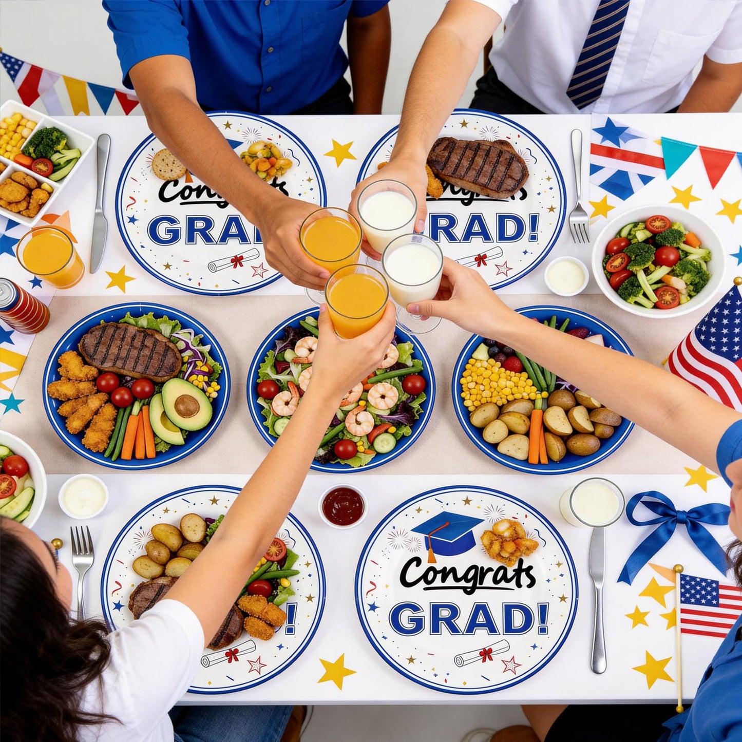 2026 Graduation Plates and Napkins, 320 PCS, Serves 80 | Disposable Class of 2026 tableware set for graduation parties, ceremonies and school celebrations BST202