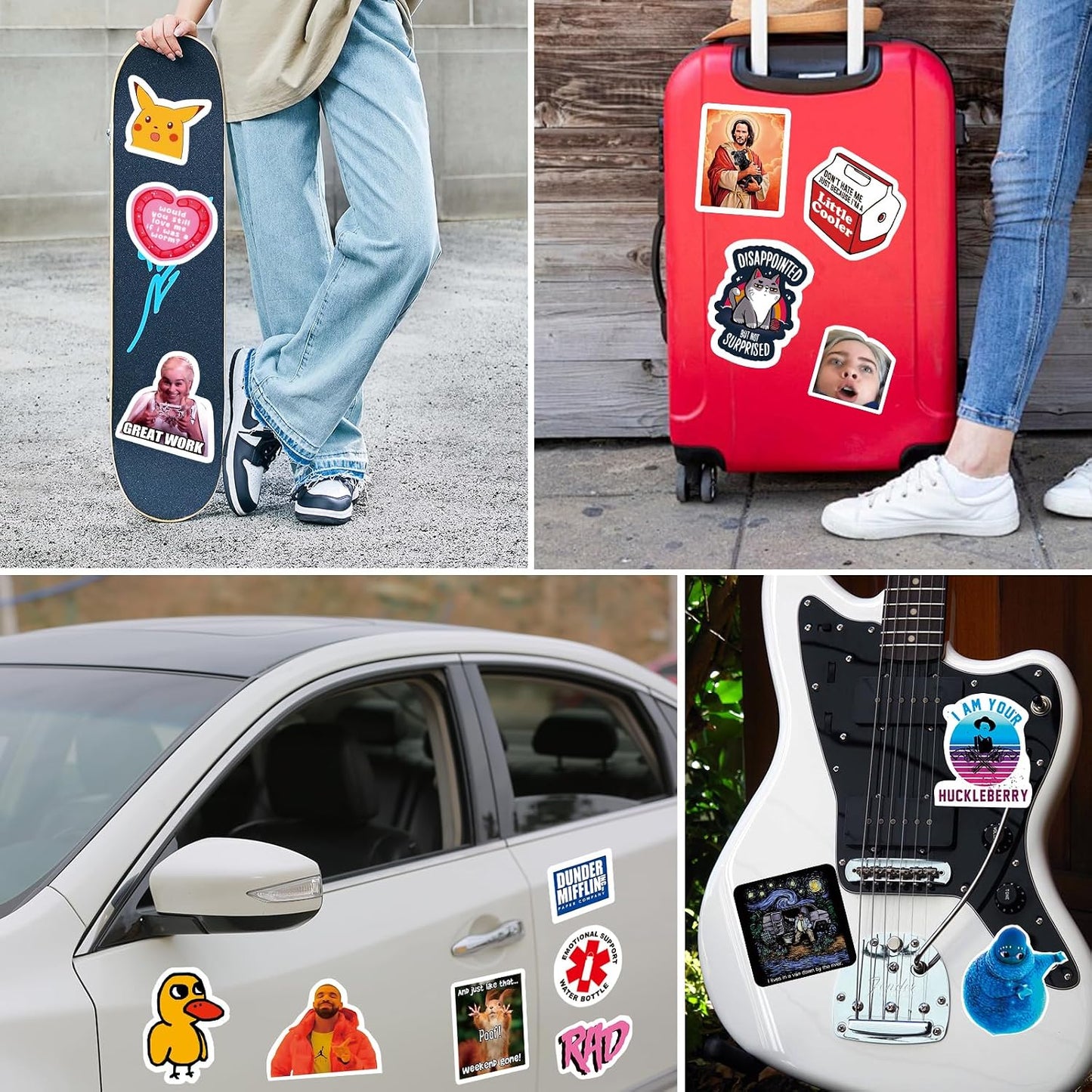 Animal Stickers for Kids, Waterproof Vinyl Stickers for Laptop Phone Guitar Kid Sticker Pack, Kid Classroom Prizes for Elementary Students Luggage Water Bottles Youth Adult Games, Non-Repeating BST326L