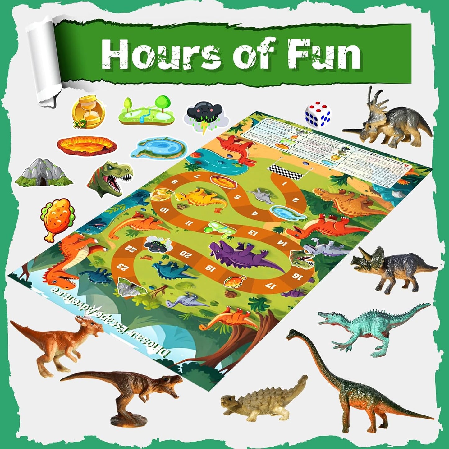 Prefilled Easter Eggs with Toys, 24 Pcs Filled with Dinosaur Toys Large Map, Easter Eggs Hunt for Kids, Party Favors, Basket Stuffers Fillers, Classroom Prize Supplies WN420
