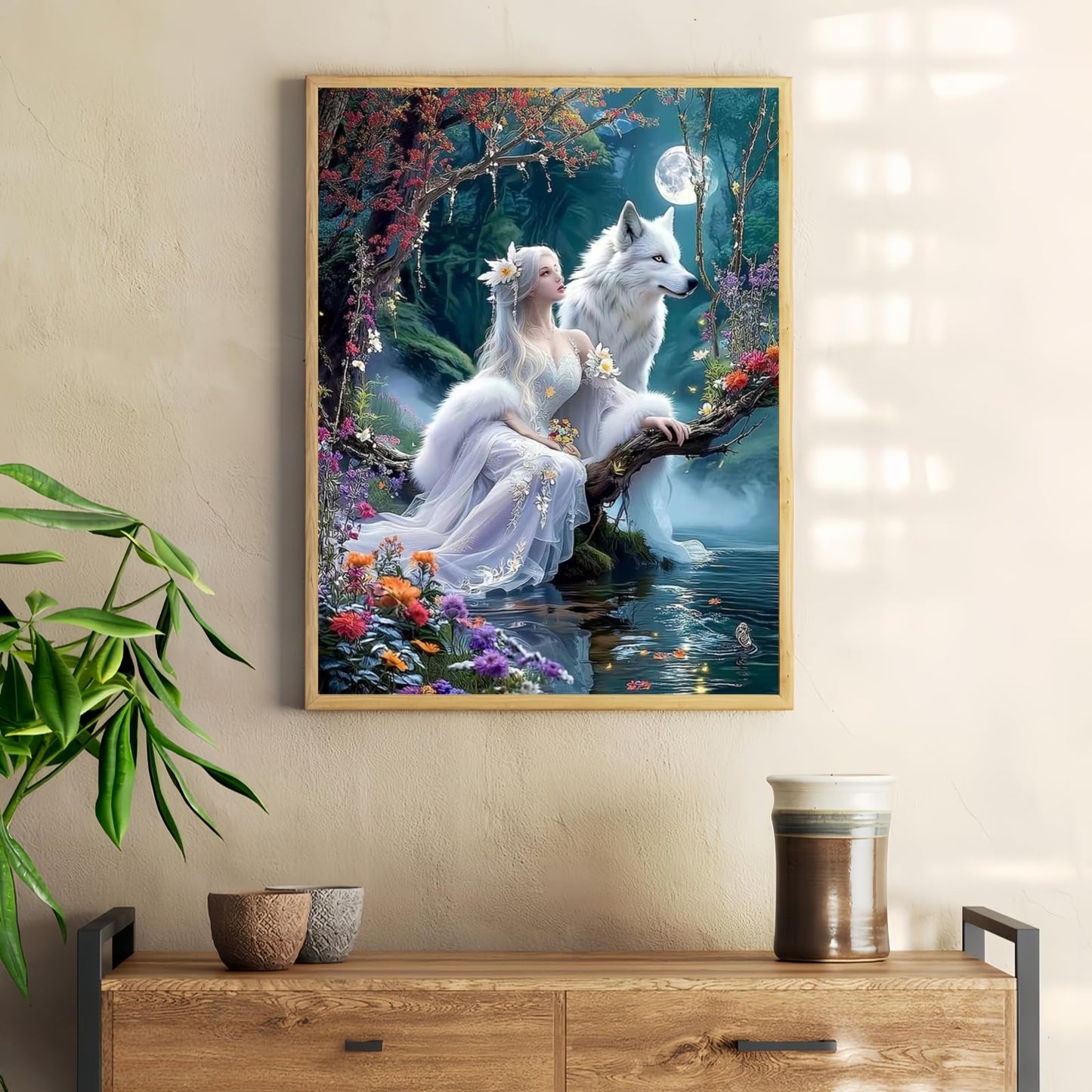 Mosaflare White Tigers Diamond Painting Kits for Adults 12x16 Inch | 5D Diamond Art for Beginners, DIY Full Round Drill Paint by Diamonds Dot Gem Art for Adult, Home Wall Decor BST326L