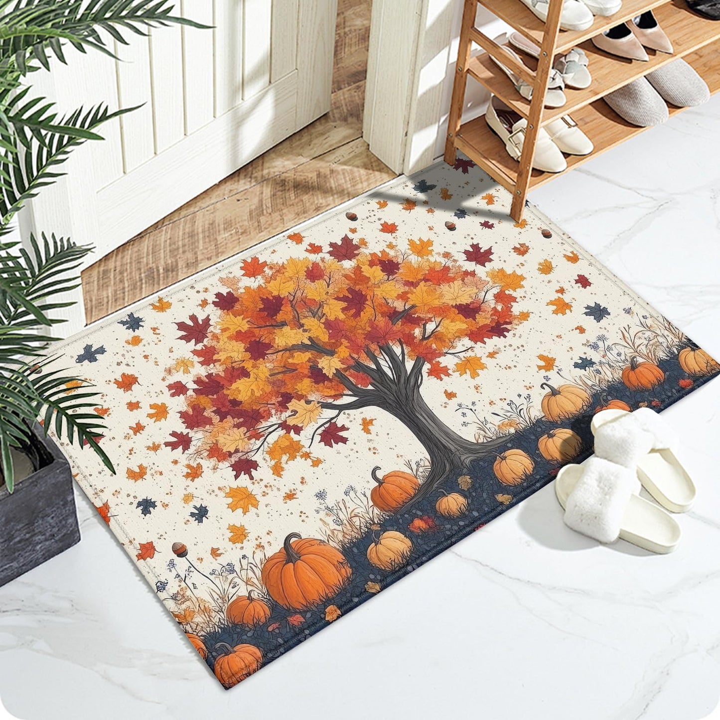 Red Spider Web Bath Mat for Bathroom,Washable Door Mat Absorbent Bath Rug Non-Slip Floor Rug Carpets,for Kitchen Bedroom Indoor BST220