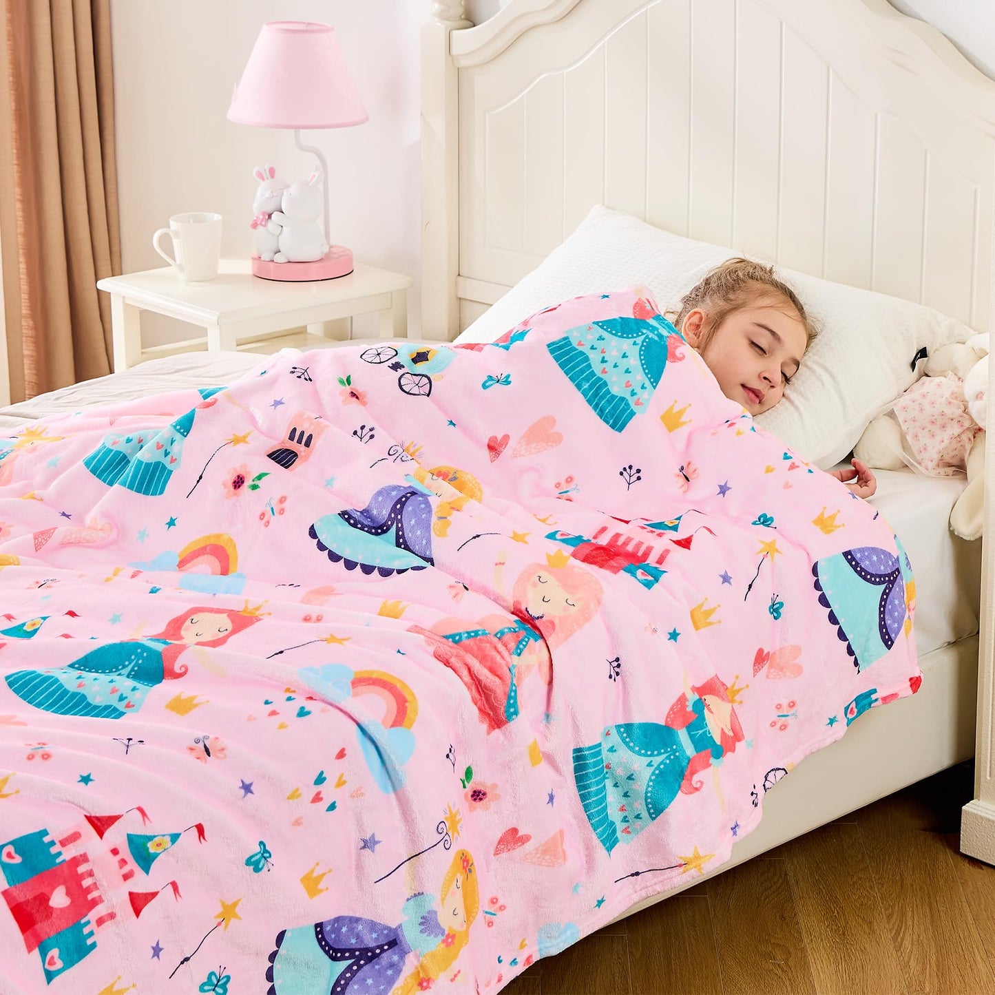 Wajade Unicorn Gifts for Girls - Glow in The Dark Unicorn Blanket Birthday Christmas Decor for Kids Age 3 4 5 6 7 8 9 10 11 12 Years Old Teens Child Toddler Throw Violet 60"x80" BST202