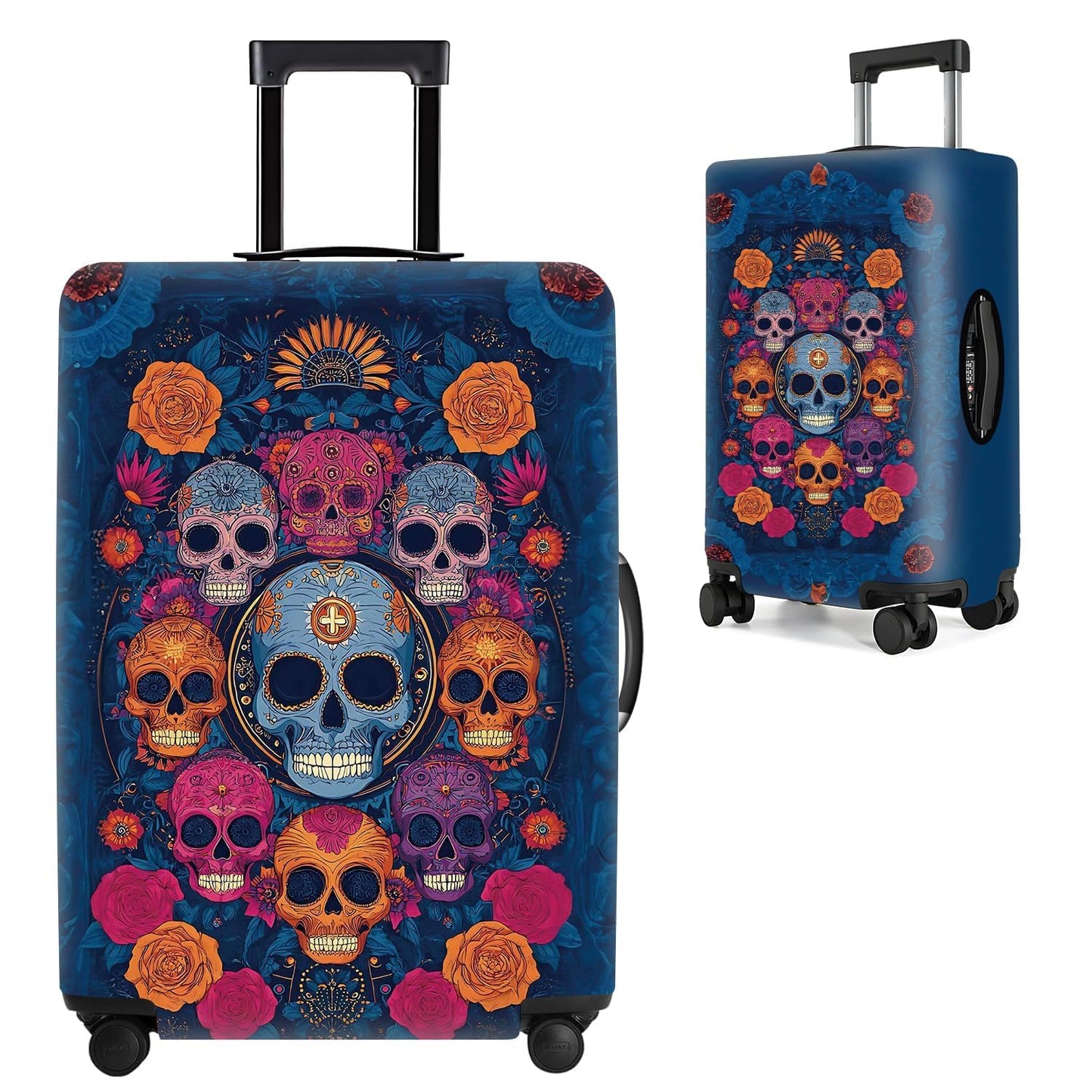 Colorful Abstract Art Luggage Cover – Vibrant Woman Face Design Suitcase Protector – Fits 32 to 34 Inch Travel Luggage,XL BST202