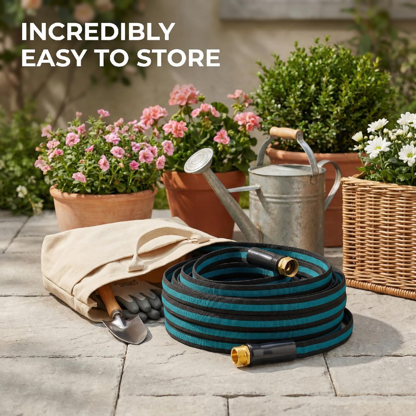 25FT Lightweight Garden Hose – Kink-Resistant, Flexible, High-Pressure Hose for Outdoor RD4