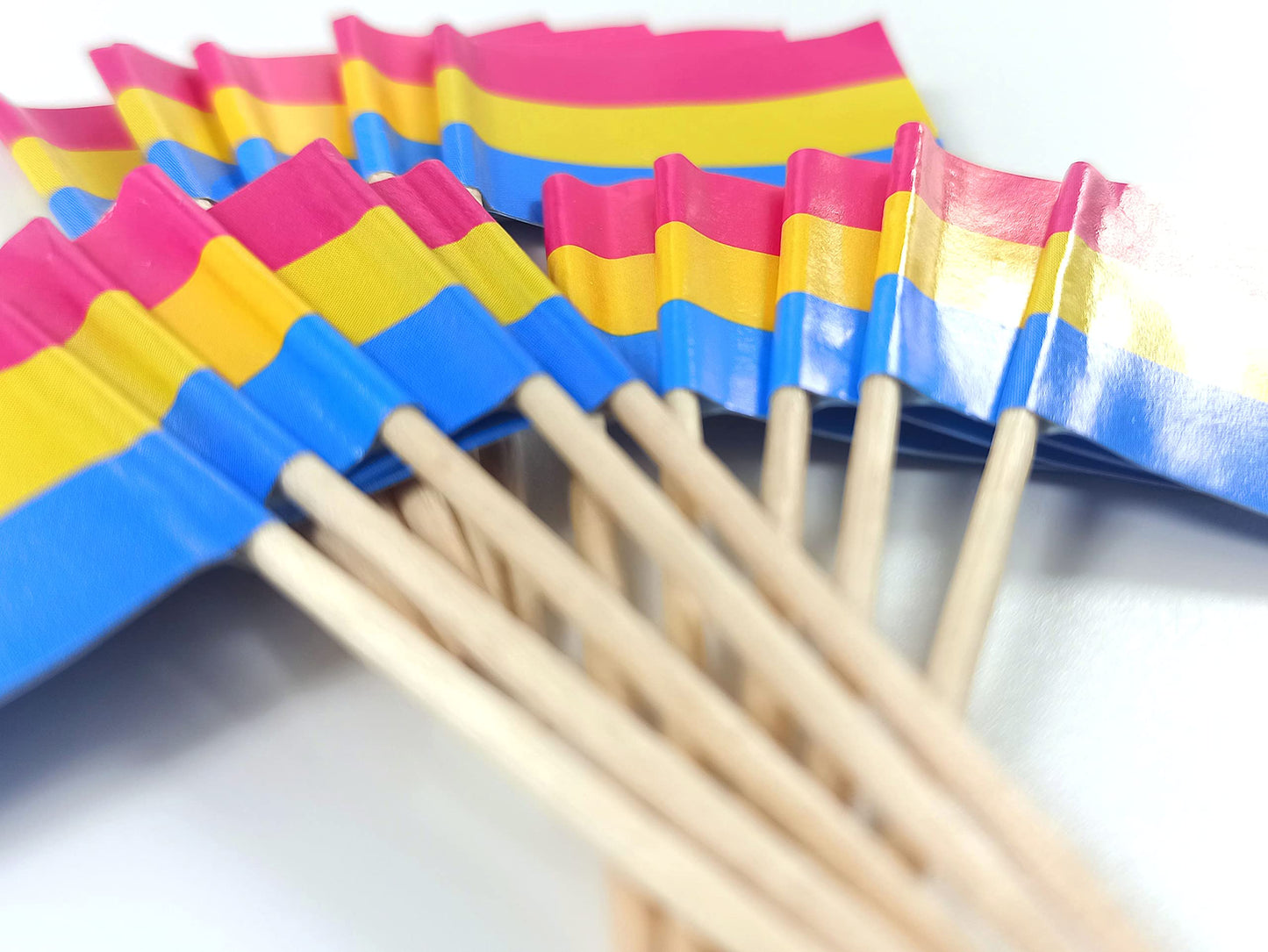 JBCD Rainbow Gay Pride Toothpick Flag Mini Small LGBT Cupcake Topper Flags, 100 pcs BST220