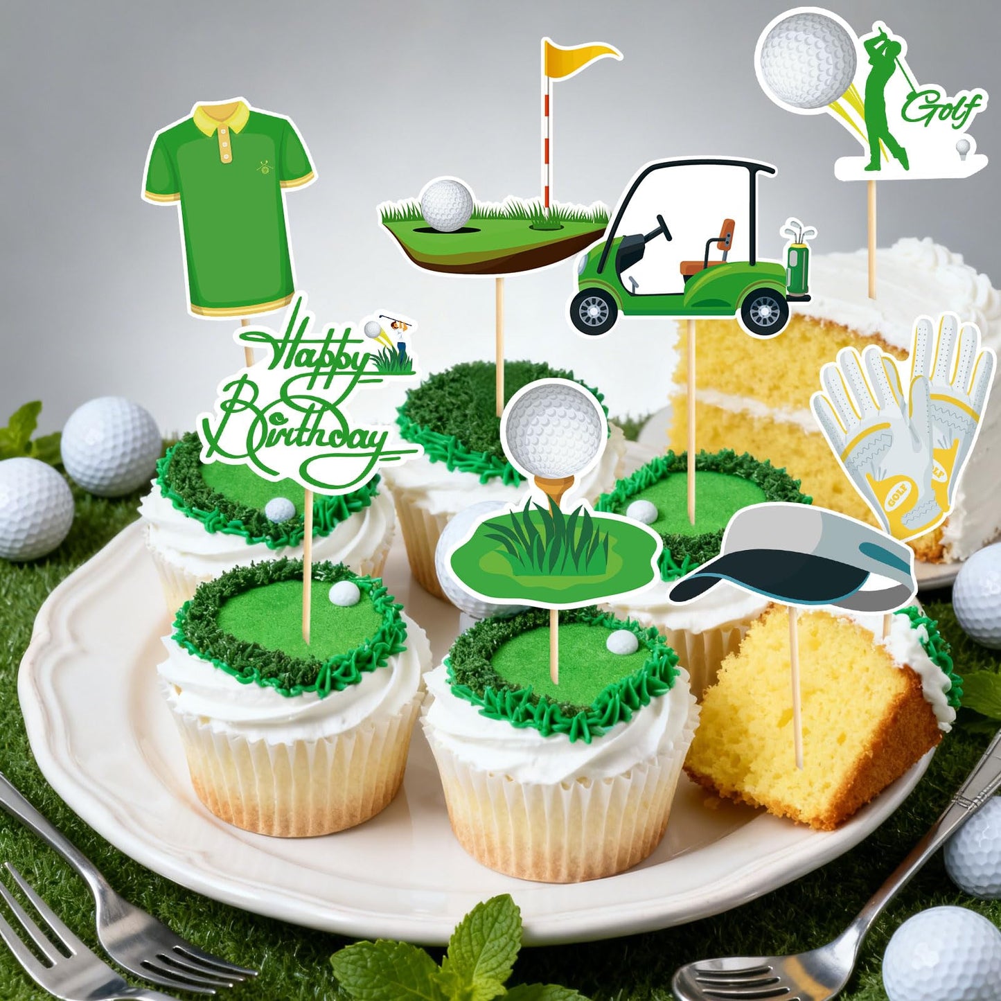 48 Pack Casino Cupcake Toppers Glitter Poker Chips Dices Mini Slot Machine Cupcake Picks for Las Vegas Casino Night Theme Birthday Party Baby Shower Decoration Supplies BST220