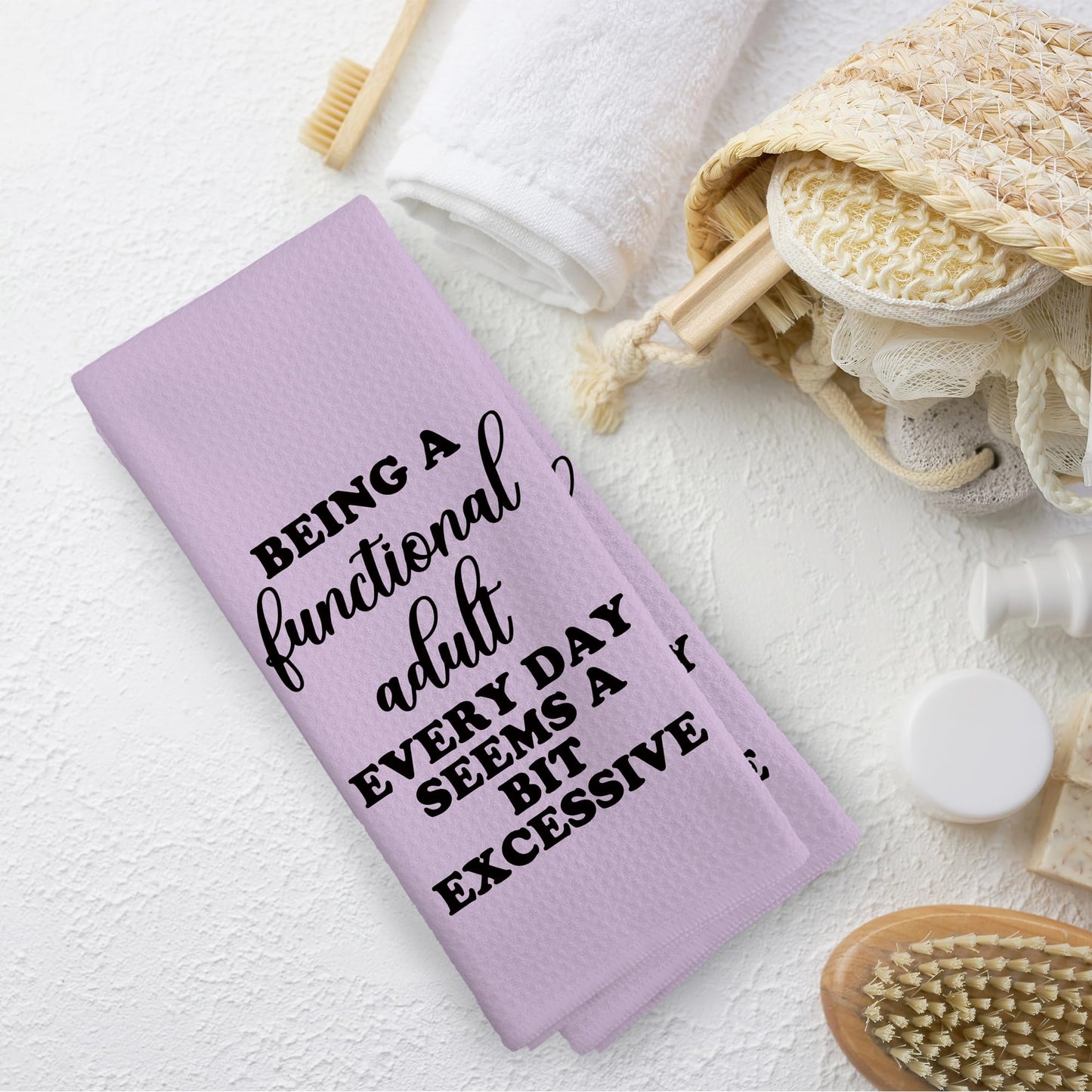 Funny Kitchen Towels Dish Towel Dishcloth 16x24 Inches, Funny Dish Towels with Sayings Towel Decorative Absorbent Hand Tea Towels for Kitchen Bathroom Decor, Humorous Gifts for Women Men BST326L