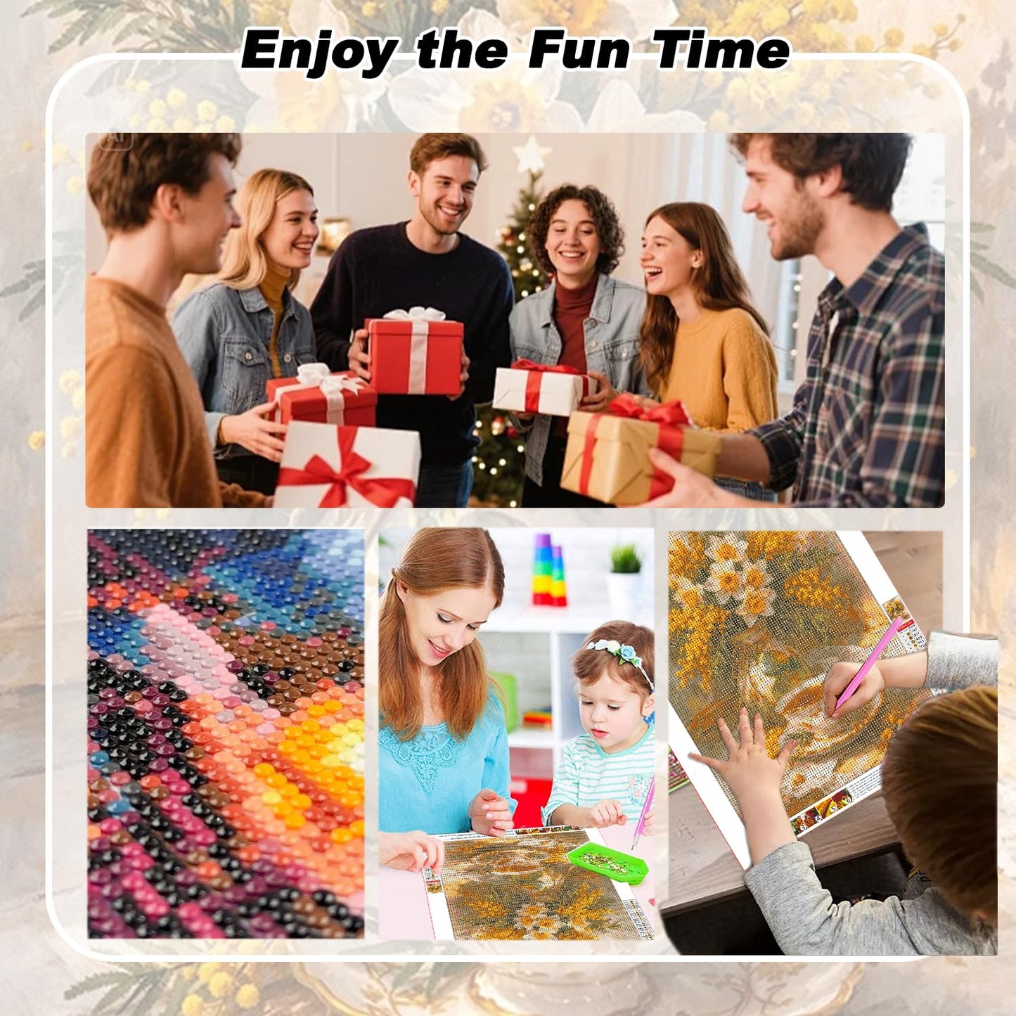 AIBOERL Cherry Diamond Art Kits for Adults,Cherry 5D Diamond Painting Kits for Adults Beginners,DIY Full Round Drill Diamond Dot Painting Gem Art Kits for Adult, Home Wall Decor 12x16Inch BST220
