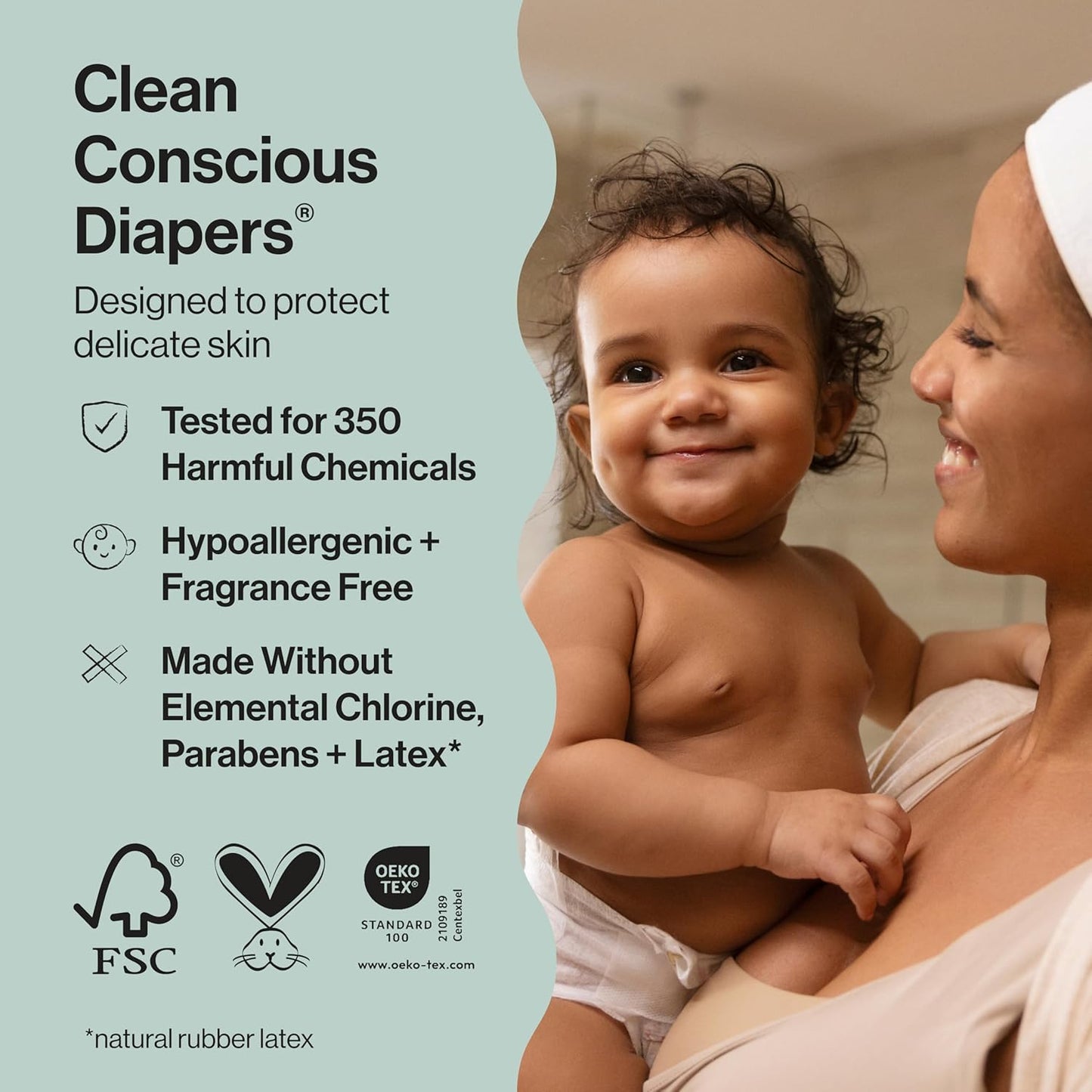 The Honest Company Comfort Dry Disposable Daytime Diapers for Sensitive Skin 92