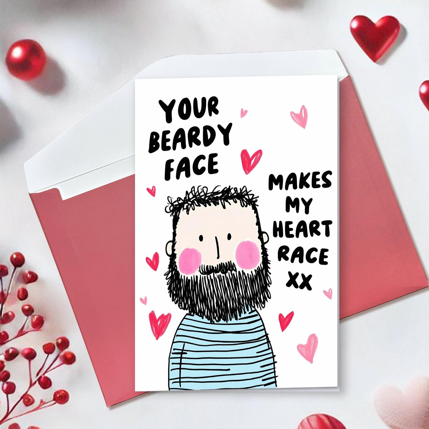 Pawzity Valentines Gifts for Him, Boyfriend, Bf, Husband, Men - Funny Valentines Card for Him - Anniversary, Birthday Gifts for Him - Single 5.3''x 8'' Funny Card with Envelope for Boyfriend, Husband WN420