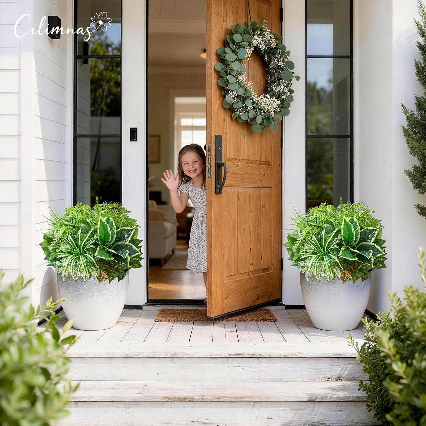 Artificial Plants Outdoor 12PCS UV Resistant Fake Greenery | Highly Realistic Faux Plant Outside with Stems for Front Proch Garden Patio Planters Window Boxes Home Decor BST326H