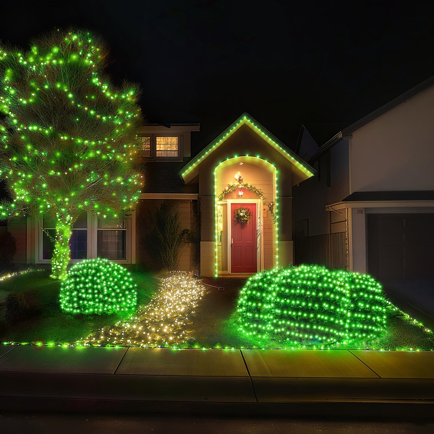 BlcTec Christmas Lights Outdoor 360 LED 9.8ft x 6.6ft Christmas Net Lights with 8 Modes RD12