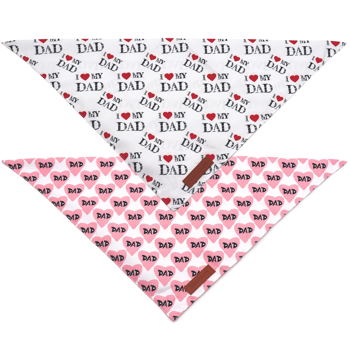 Realeaf Fall Thanksgiving Dog Bandanas 2 Pack, Orange Plaid Pet Scarf for Boy and Girl, Premium Durable Fabric, Holiday Halloween Bandana for Large and Extra Large Dogs (X-Large) WN420