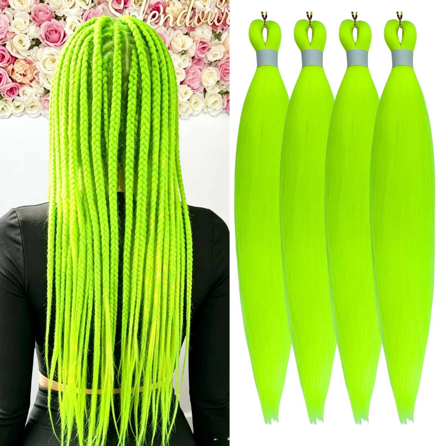 Purple Braiding Hair Pre stretched Knotless 26 inch | Hypoallergenic Synthetic Purple Prestretched Ez Braid Knotless Itch Free Soft Yaki Texture Hot Water Setting WN420