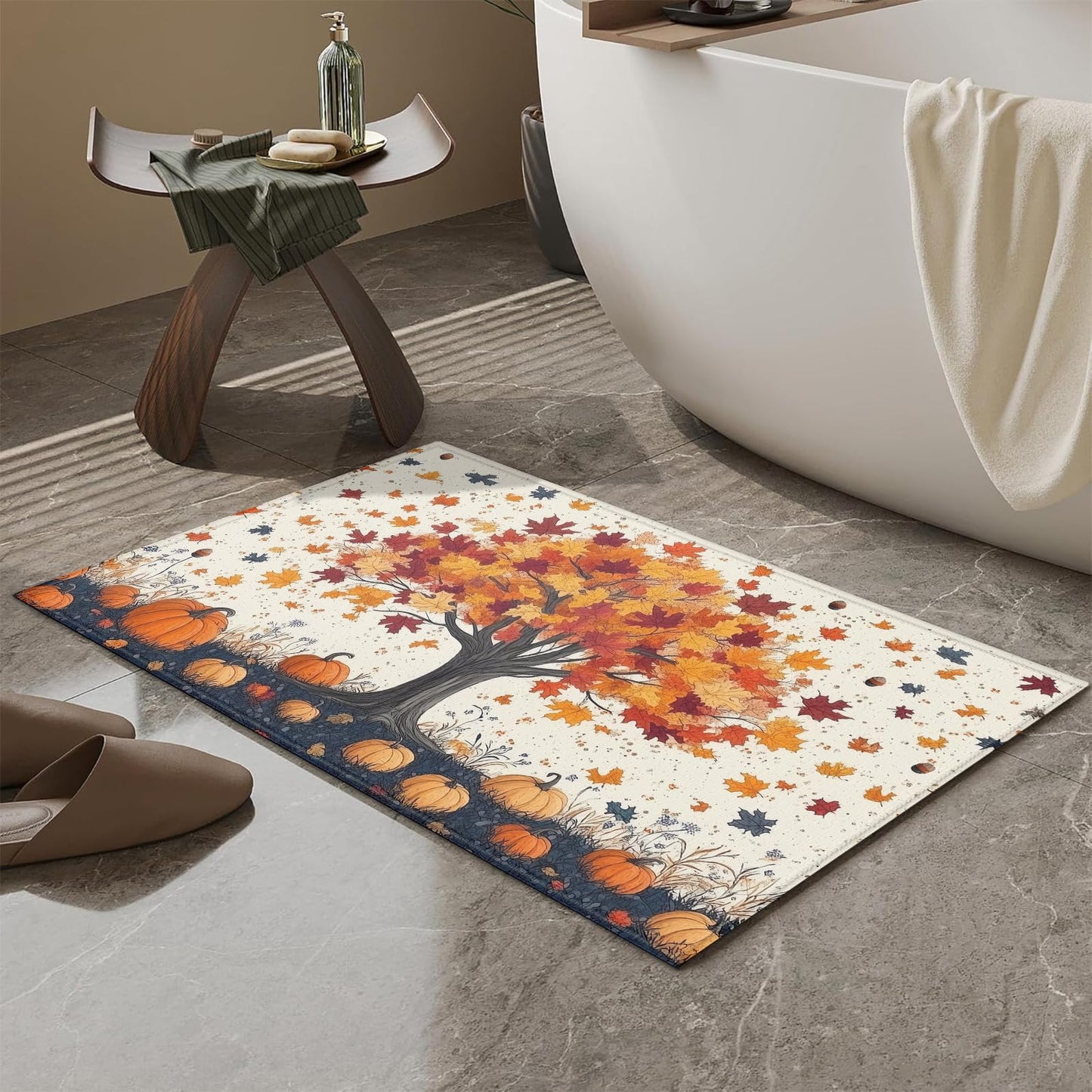 Red Spider Web Bath Mat for Bathroom,Washable Door Mat Absorbent Bath Rug Non-Slip Floor Rug Carpets,for Kitchen Bedroom Indoor BST220