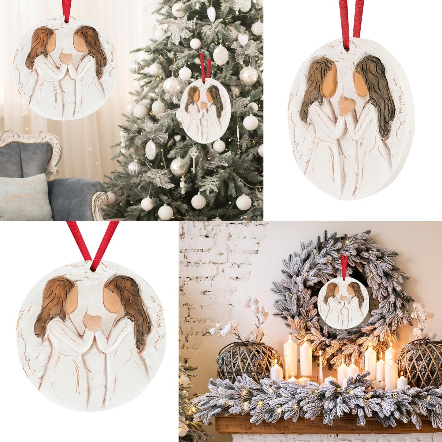 3D Christmas Ornament 2026 Wedding Gifts for Couple - Romantic Our First Christmas Married Engaged Ornament Bridal Shower Gift - Just Married Ornaments for Xmas Tree, Mr and Mrs Gifts for Newlyweds BST326H