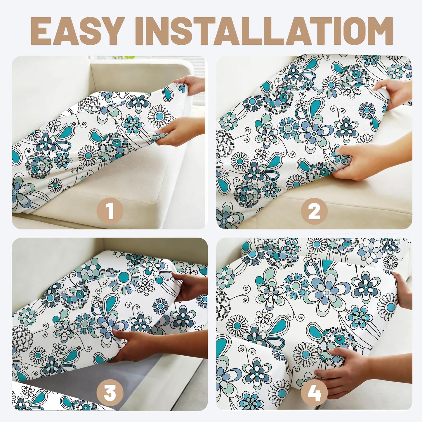 Stretch Couch Cushion Covers for Individual Sofa Seat Cushion,Washable Slipcover for Chair Loveseat Sofa,Furniture Protector Cushion Sofa Cover(Backrest or Seat) BST326H