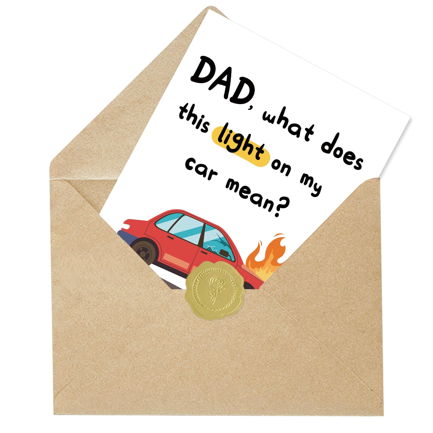 Fathers Day Card,Fathers Day Cards Gifts Decorations for Dad from Daughter Son,Happy Father's Day Cards Gifts Ideas with Envelope,Funny Sweet Dad Card BST220