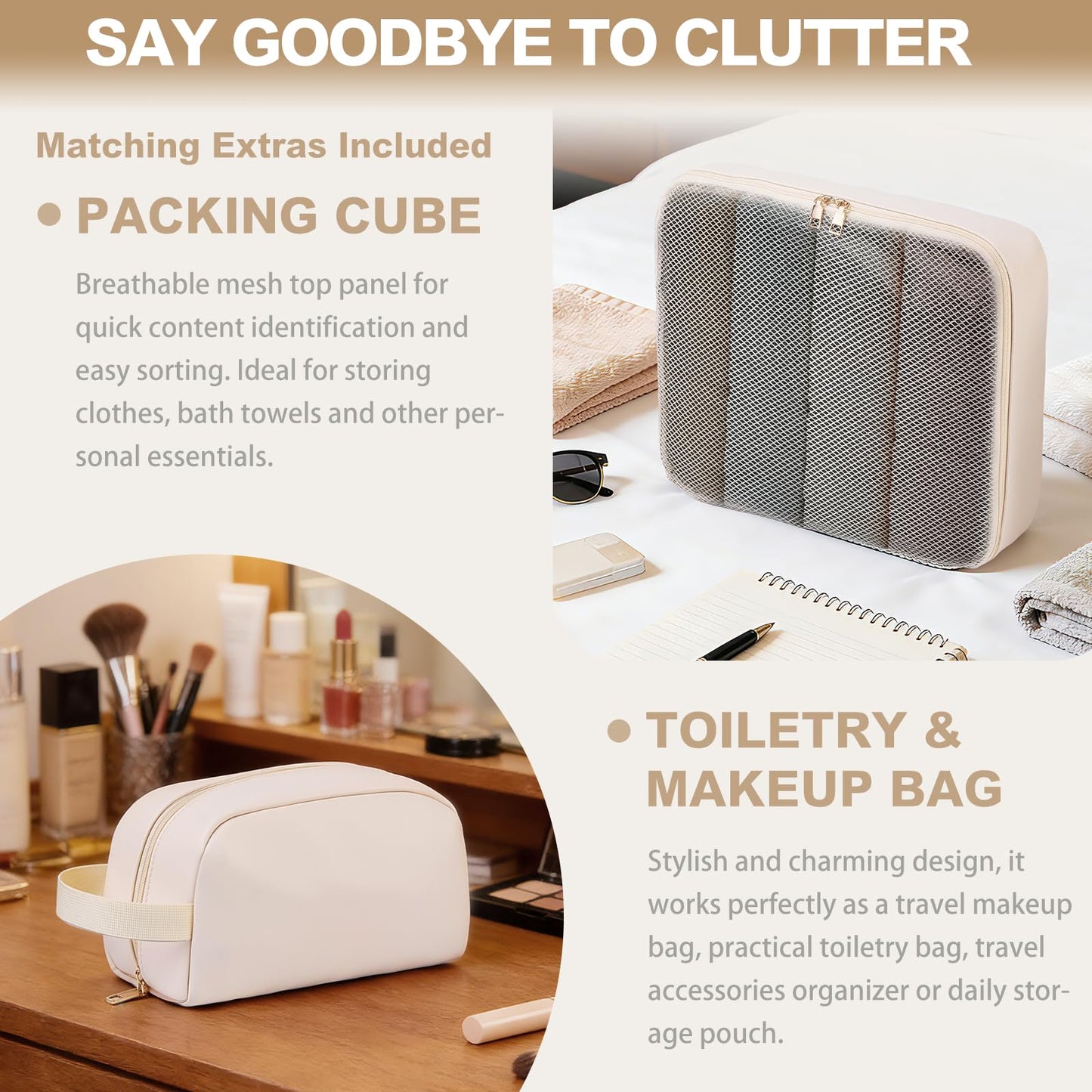 Large 4-in-1 Leather Duffle Bag for Travel Weekender Overnight Hospital Gym Bag for Men & Women, Carry On Airline Approved Personal Item Duffel Garment Bag Luggage with Shoe Compartment & Toiletry Bag BST326H