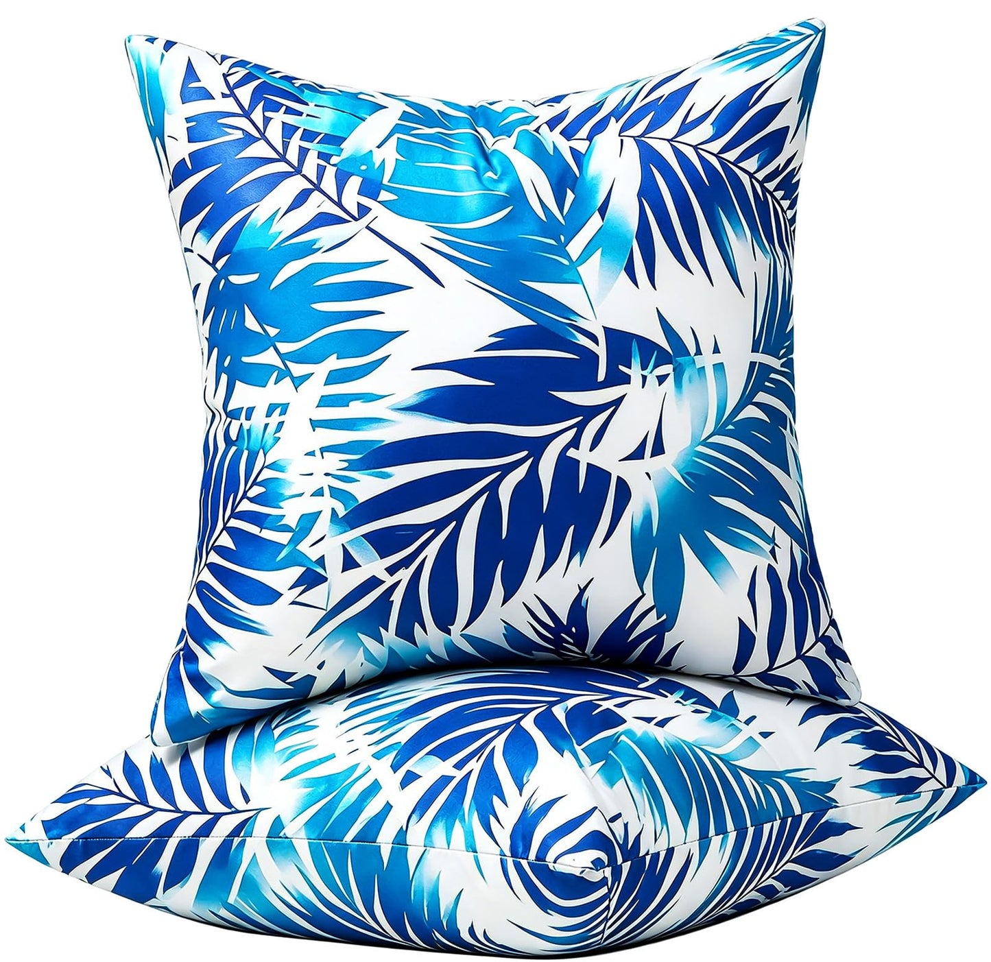 Outdoor Waterproof Pillow Covers Summer Decorative Throw Pillow Covers Tropical Leaf Couch Covers 20x20 Set of 2 Square Outdoor Floral Cushion Cases for Patio Furniture Garden Tent Balcony Bench BST220