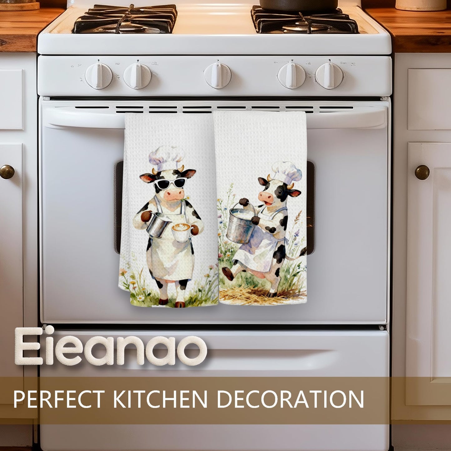 Funny Cat Gifts Kitchen Towels, Cute Cat with Knife and Fork Microfiber Dish Tea Towel for Kitchen Decor, Funny Cats Cooking Decor, is It Dinner Time Yet, 16x24 Inch BST220