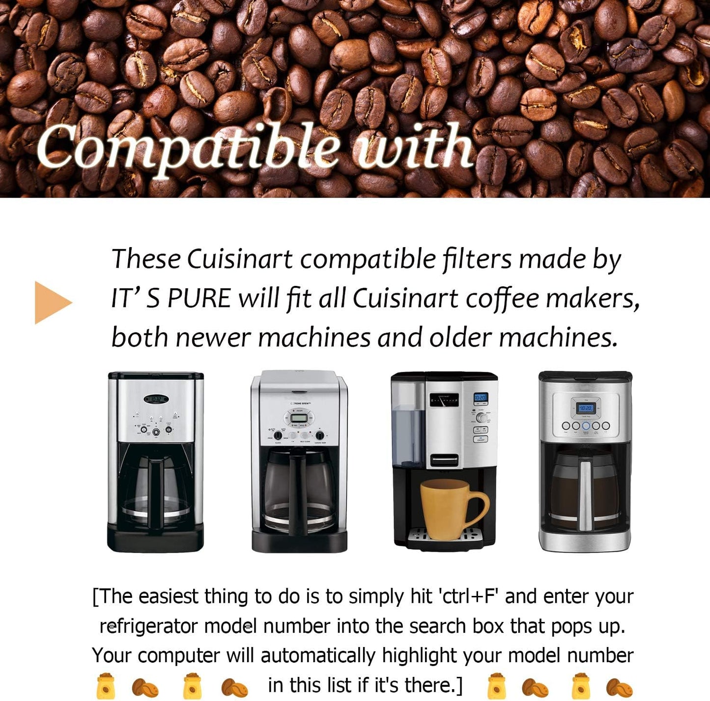 24 pack Charcoal Filters Compatible with Cuisinart Coffee Maker Filter BST202