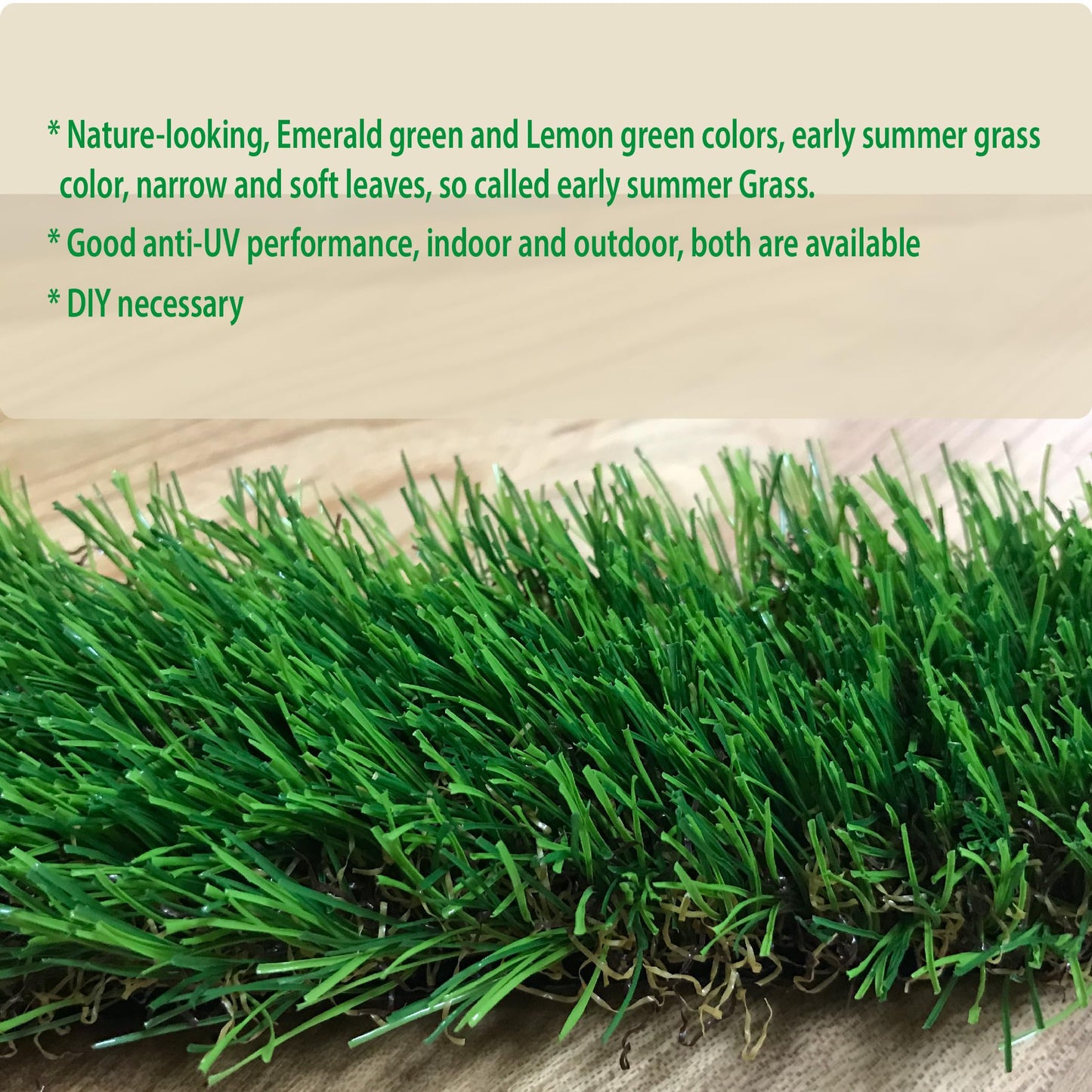 KuGuo Artificial Grass Decoration Strip Indoor/Outdoor DIY Fake Grass (Autumn, Width 2in x Length 11ft) BST220