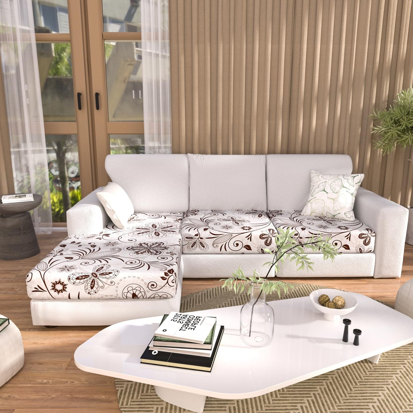 Stretch Couch Cushion Covers for Individual Sofa Seat Cushion,Washable Slipcover for Chair Loveseat Sofa,Furniture Protector Cushion Sofa Cover(Backrest or Seat) BST326H