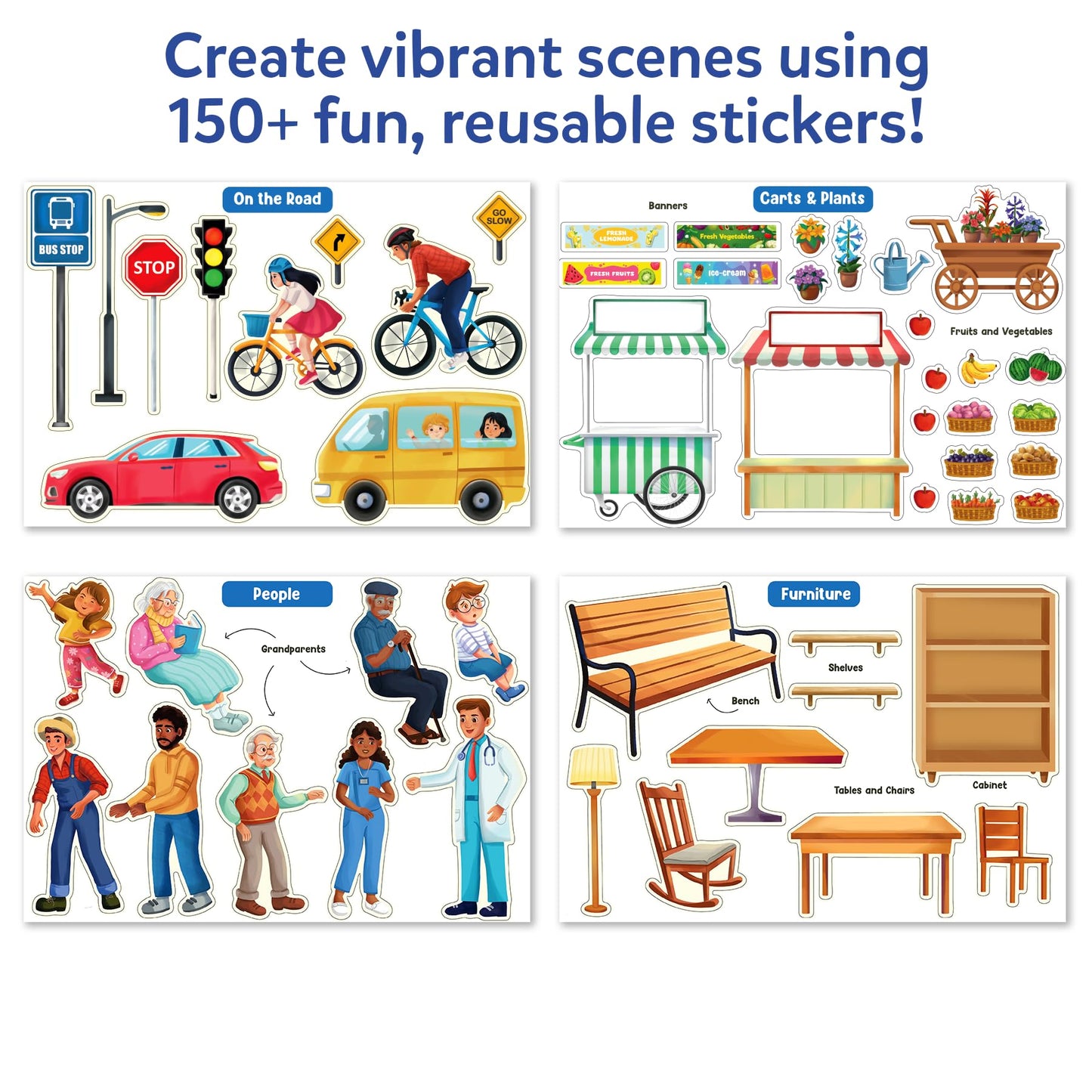 Skillmatics Activity Kit - Creative Storytelling & Skill Building with 150+ Reusable Stickers N3233