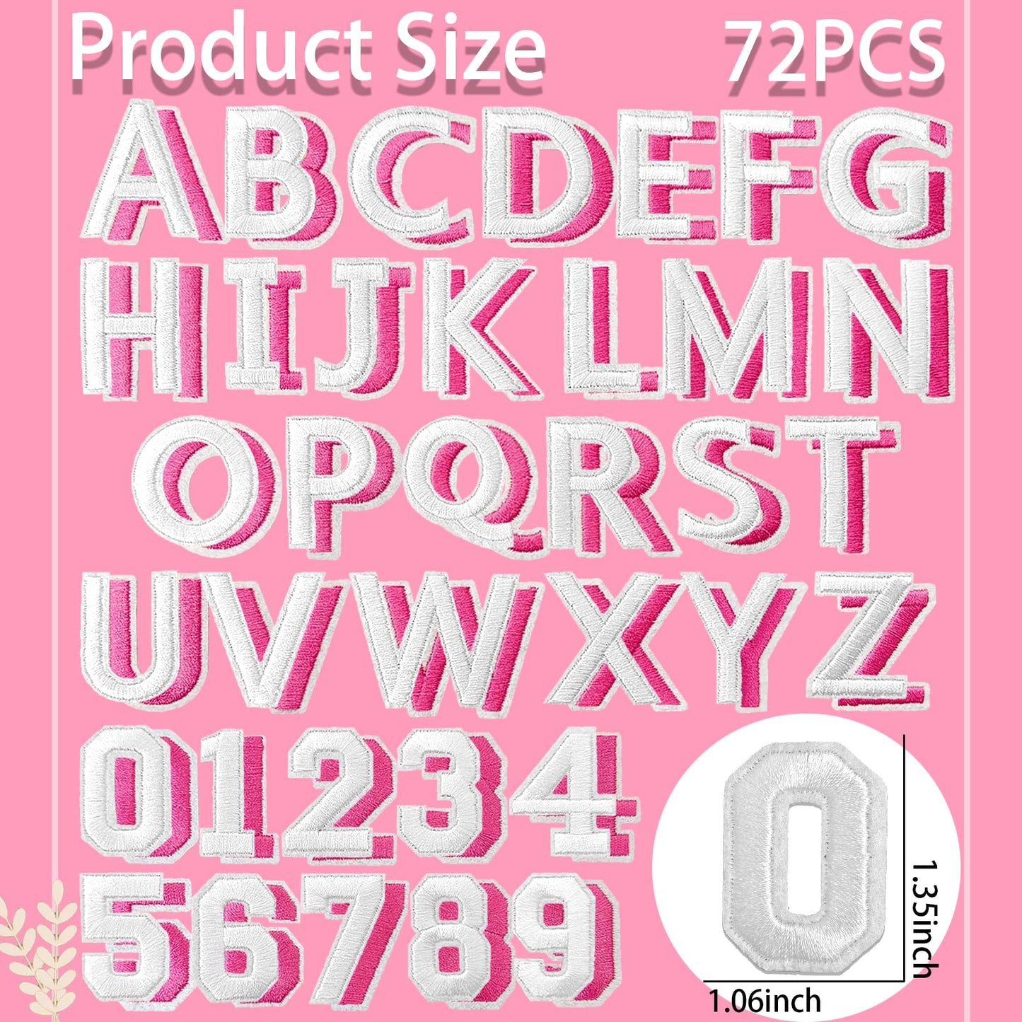 72Pcs Iron on Number and Letter Patches, Numbers 0-9, Letters A-Z Embroidered Applique Patches for Clothes, Skirts, Hats, Socks - Black BST220